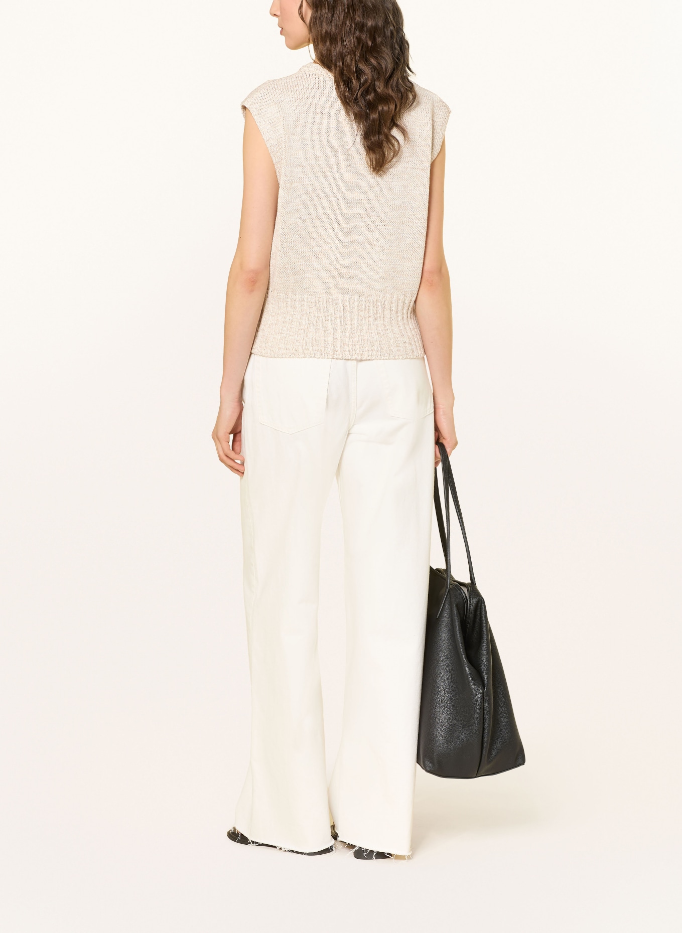 someday Sweter bez rękawów TUVALEN: ECRU