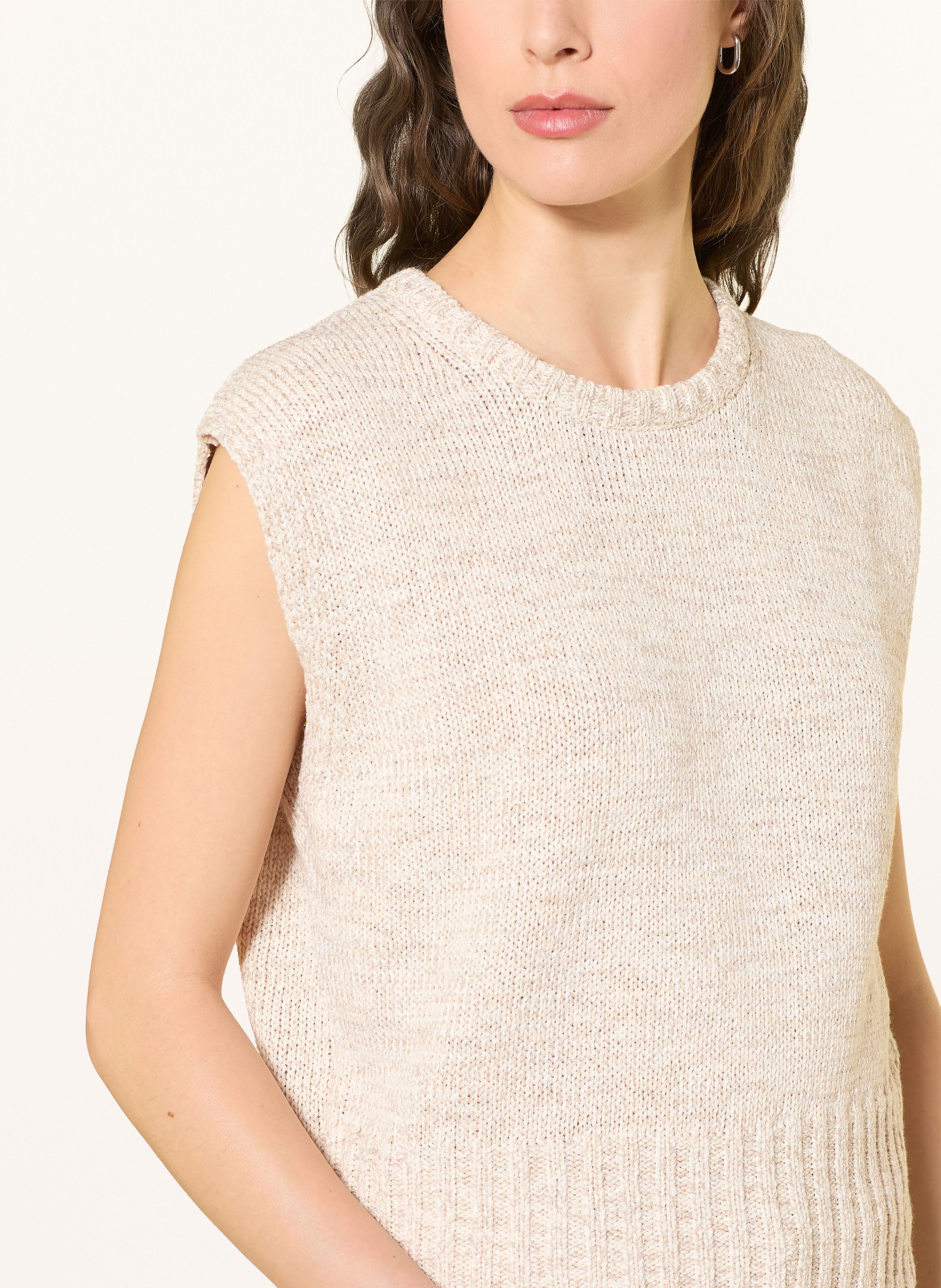 someday Sweter bez rękawów TUVALEN: ECRU