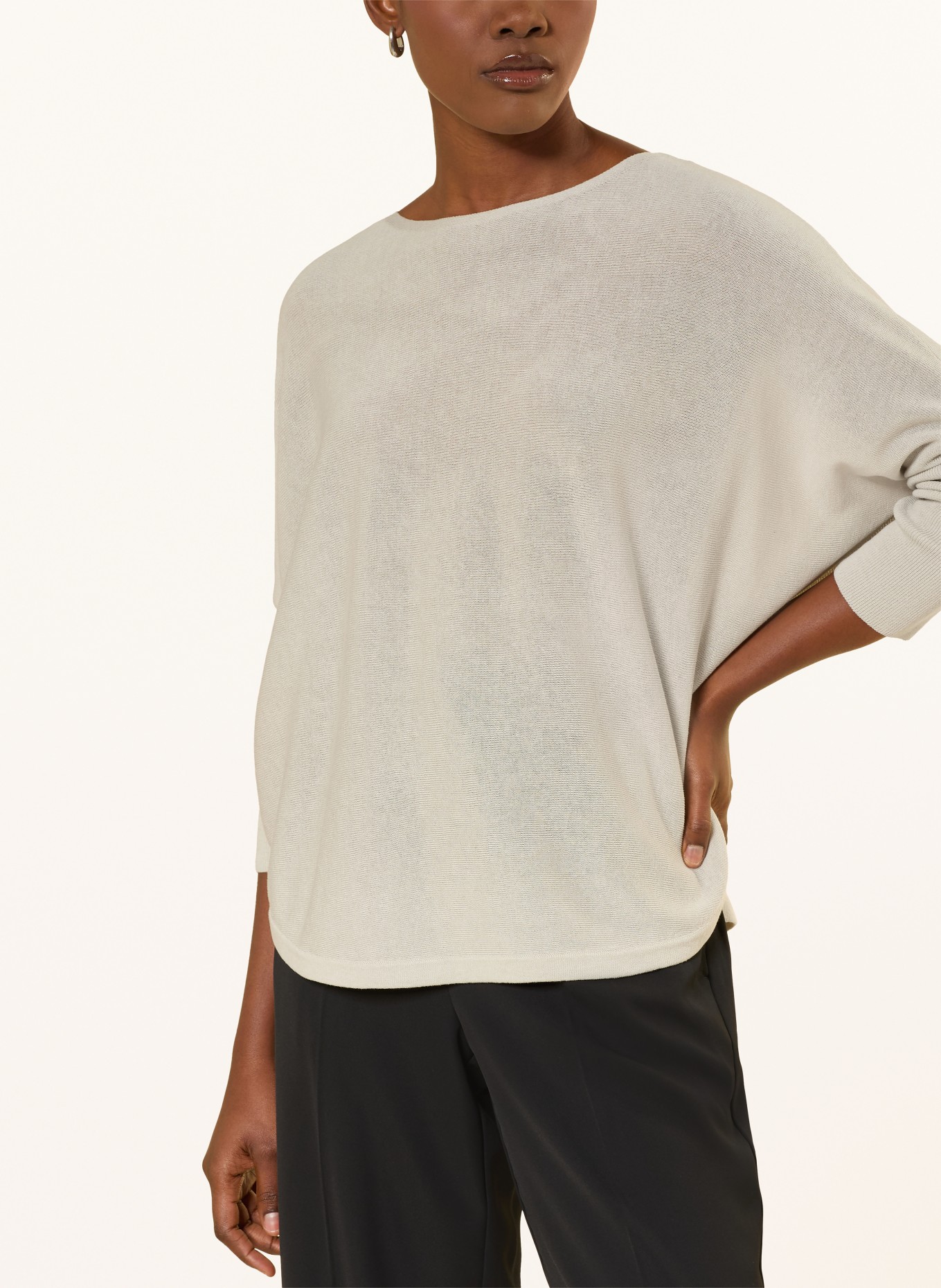 someday TIRAJA-trui met 3/4-mouwen: TAUPE