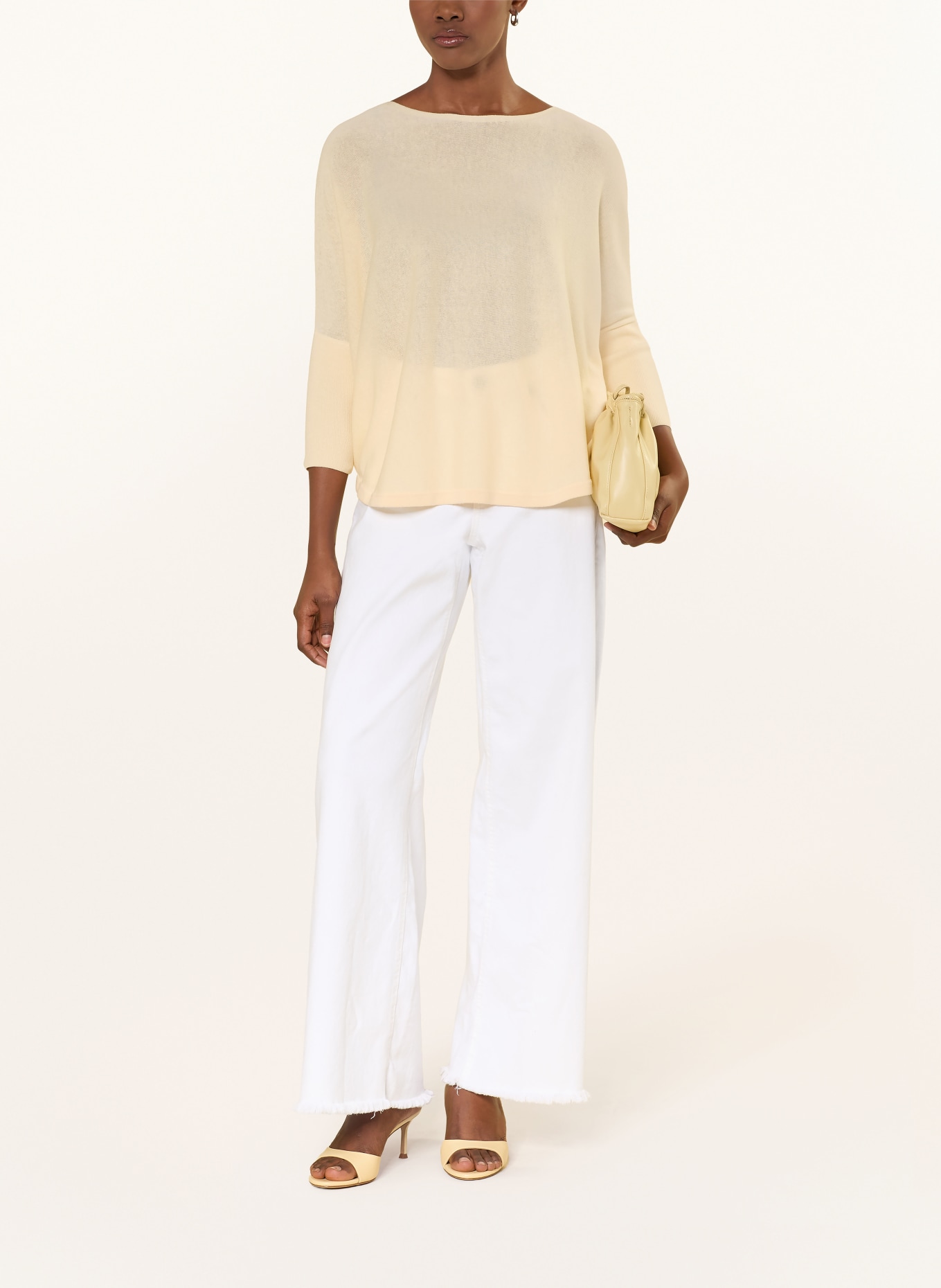 someday TIRAJA-trui met 3/4-mouwen: LICHTGEEL