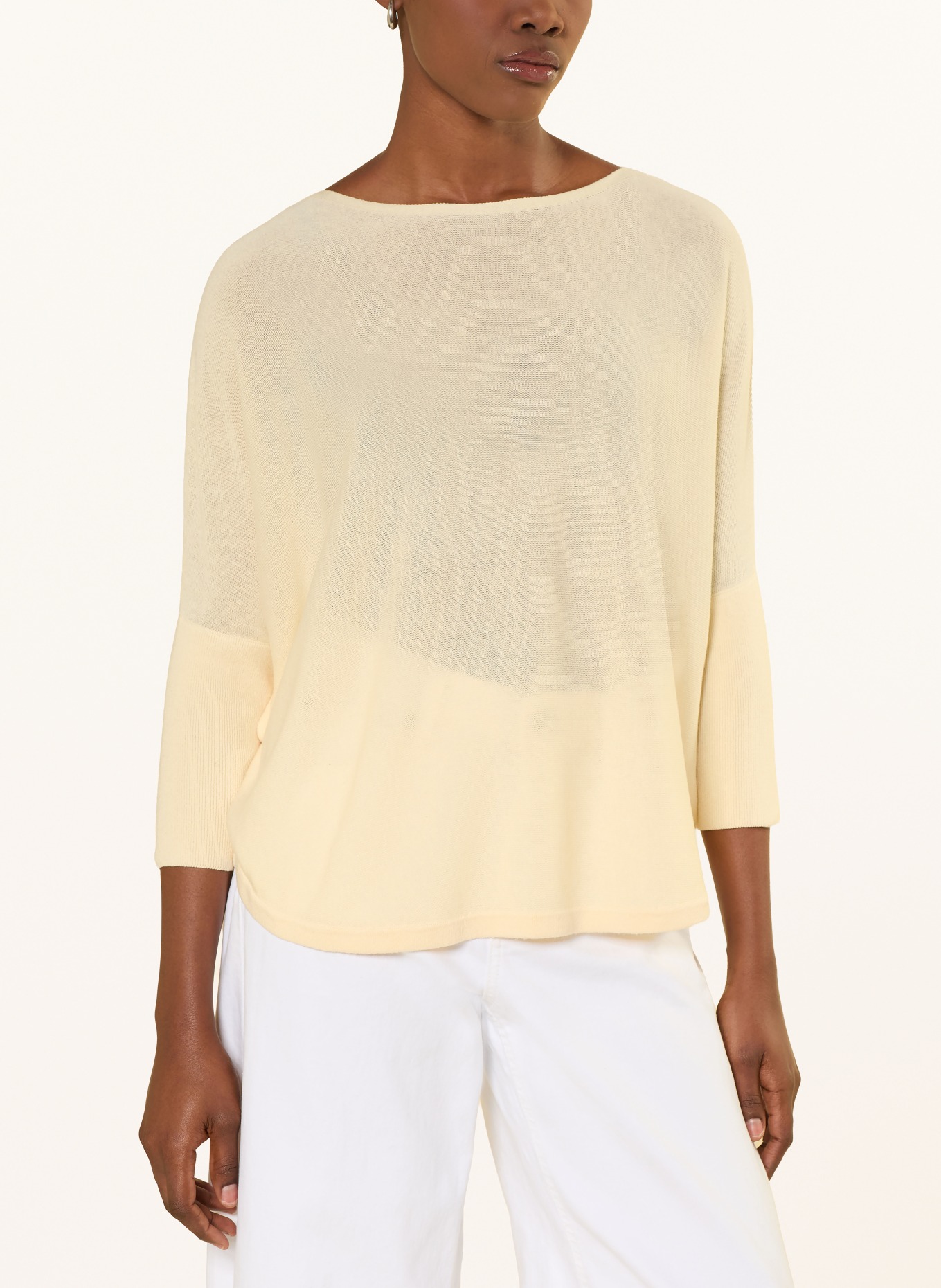 someday TIRAJA-trui met 3/4-mouwen: LICHTGEEL