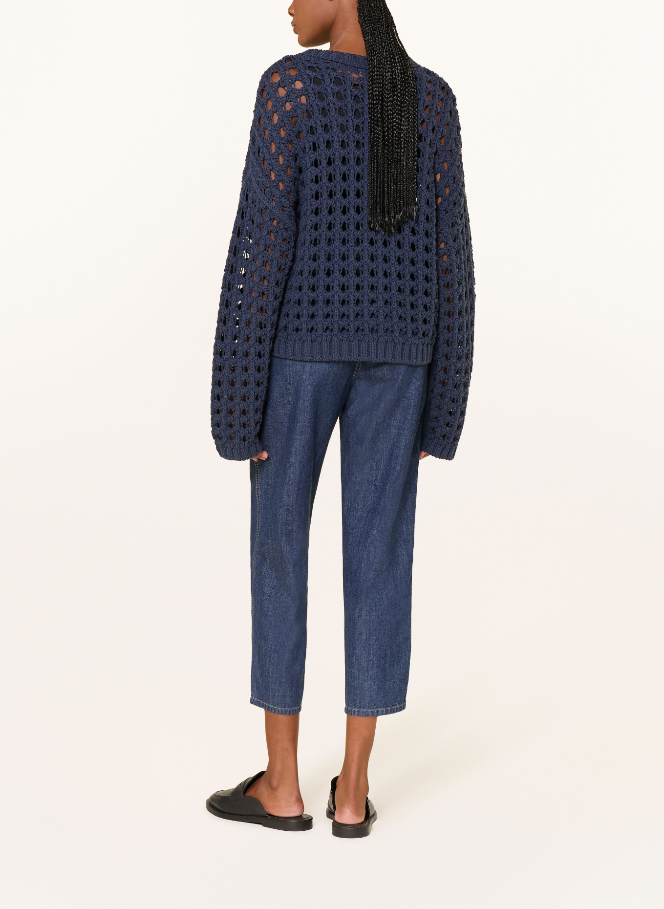 Juvia WENDY Cropped Jeans: DARK BLUE