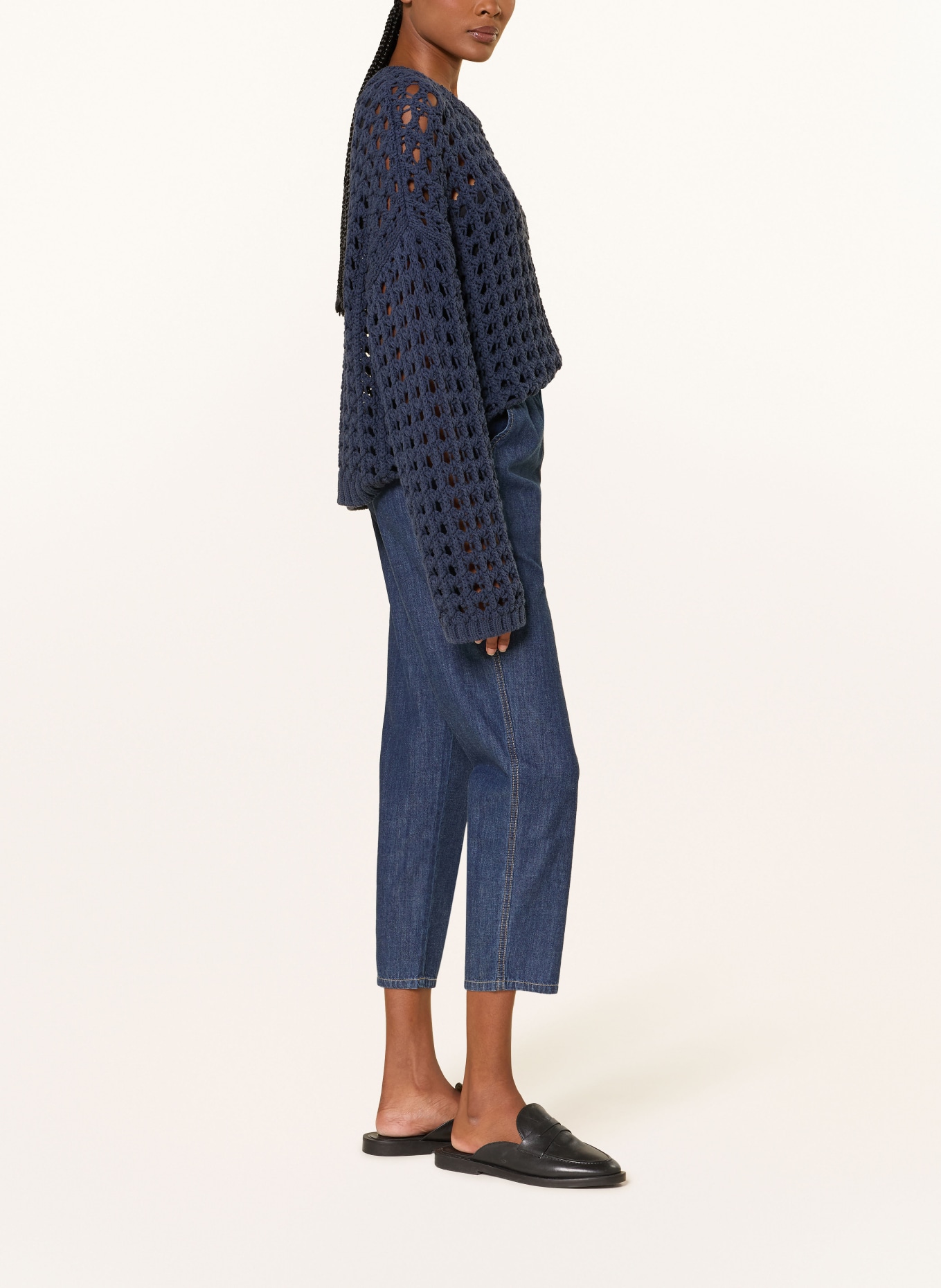 Juvia WENDY Cropped Jeans: DARK BLUE