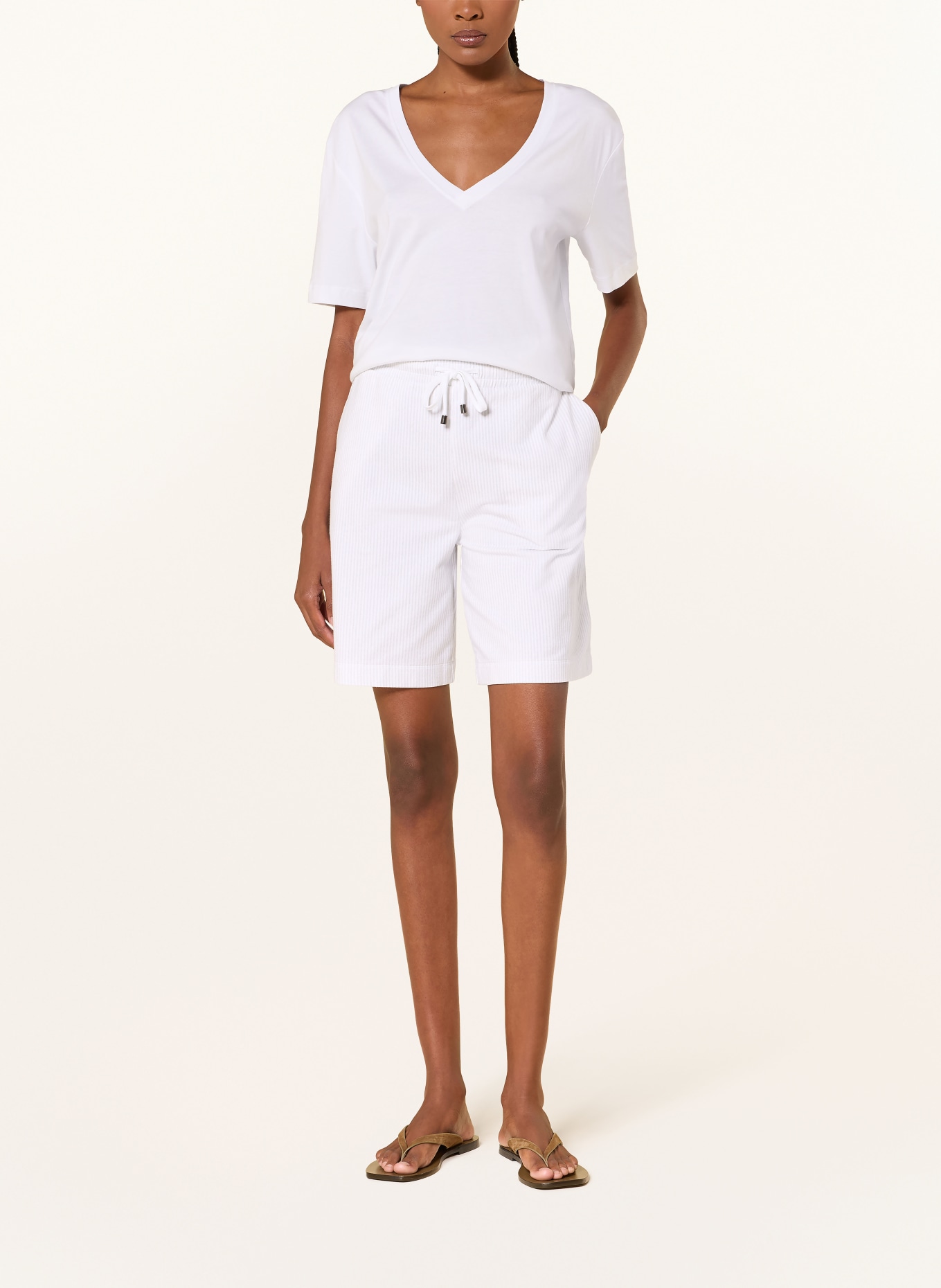 Juvia Sweatshorts BRENDA: LICHTGRIJS / WIT