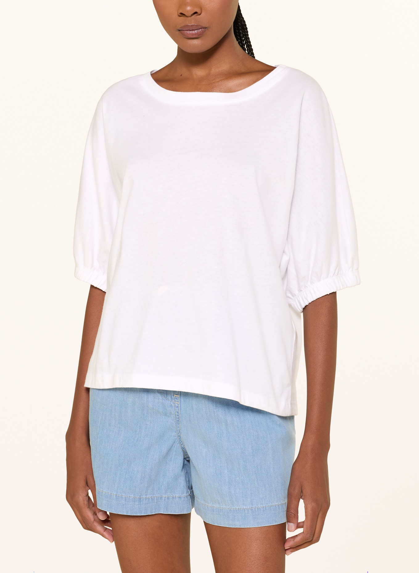 Juvia T-Shirt JOLIE mit 3/4-Arm: WEISS