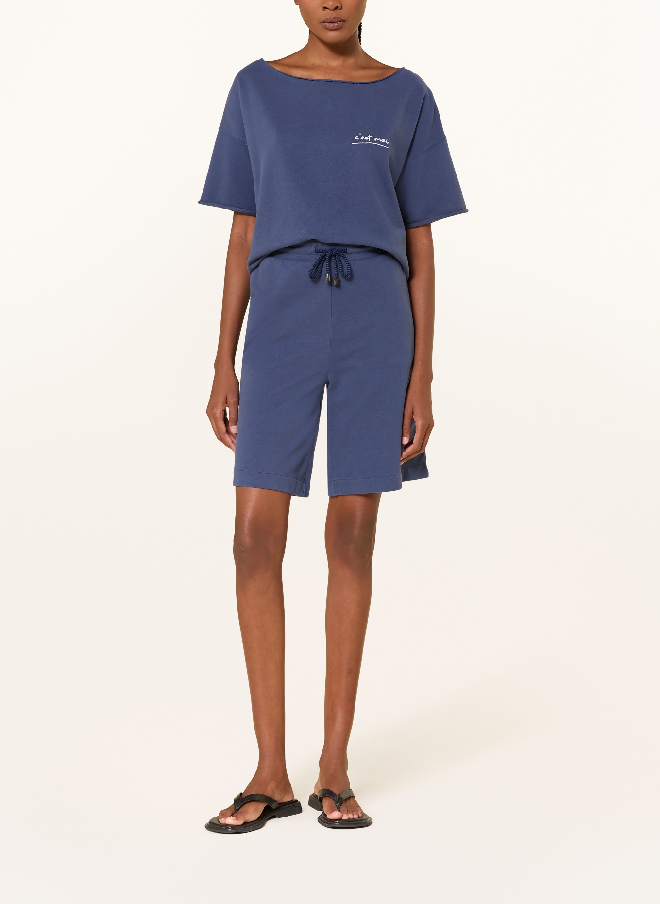 Juvia KAYA Sweatshirt with 3/4-length sleeves: DARK BLUE