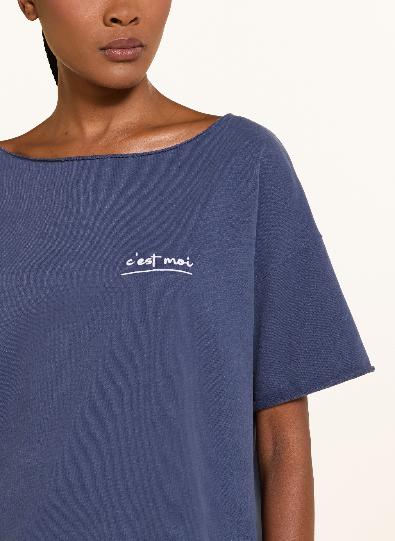 Juvia KAYA Sweatshirt with 3/4-length sleeves: DARK BLUE