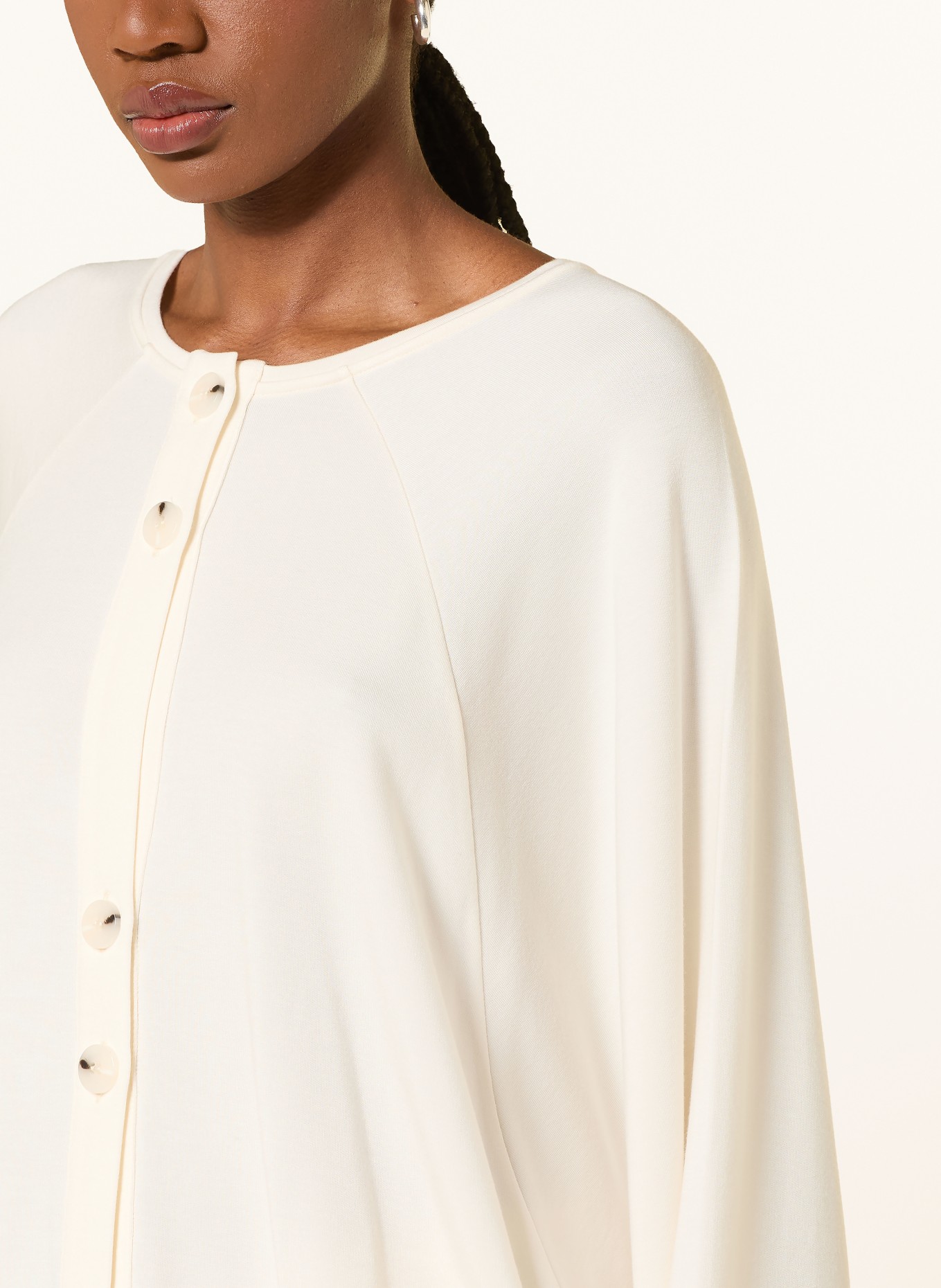 black palms BRIONA Oversized Blouse Shirt: CREAM
