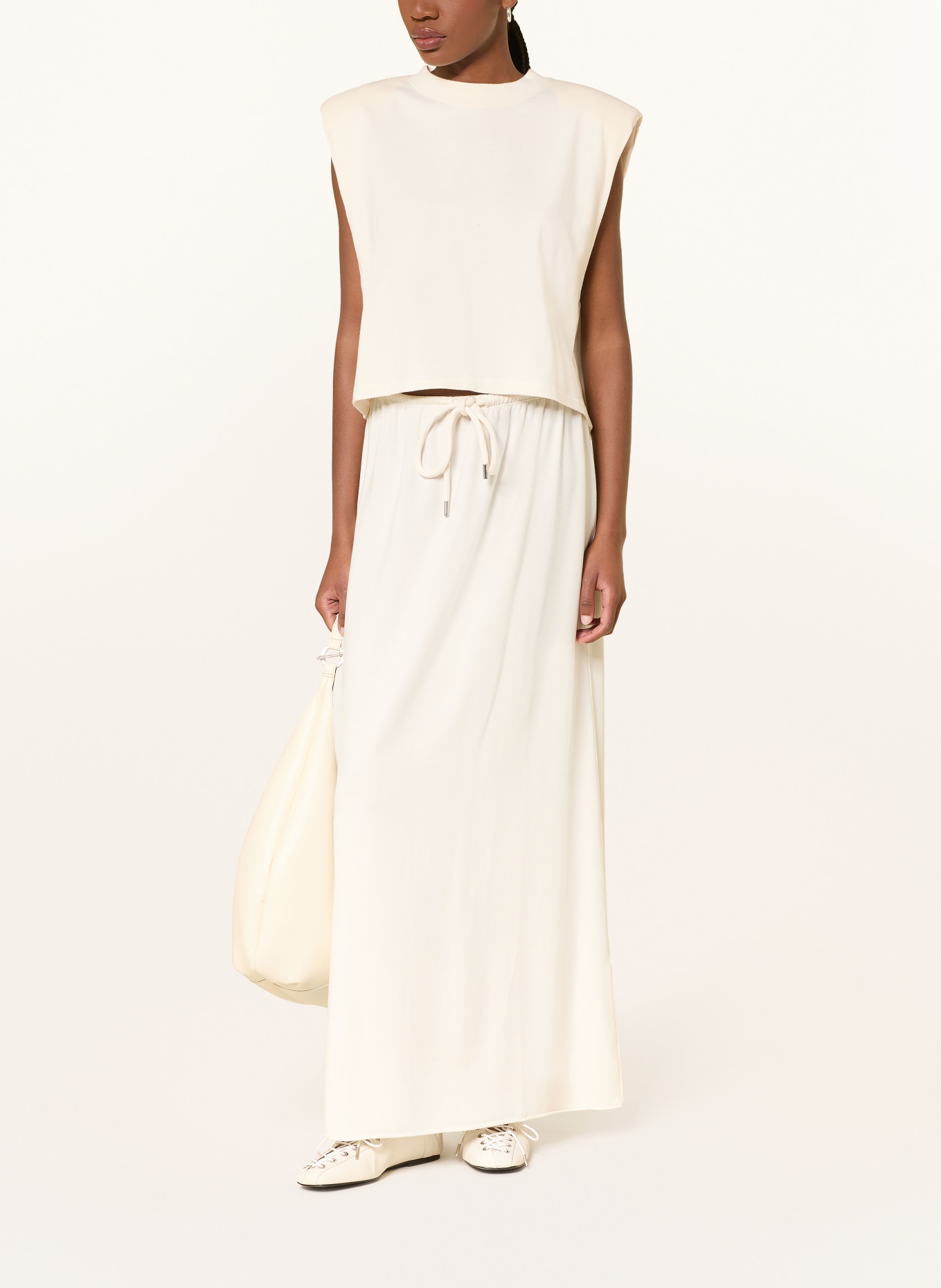 black palms Top ICONIC: CREAM