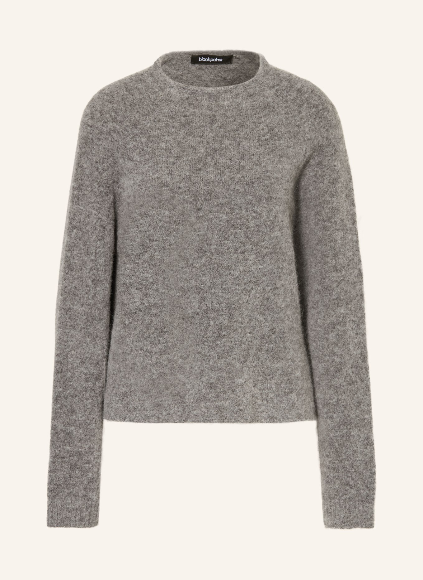 black palms Pullover GRACIEH mit Alpaka und Cut-out: GRAU