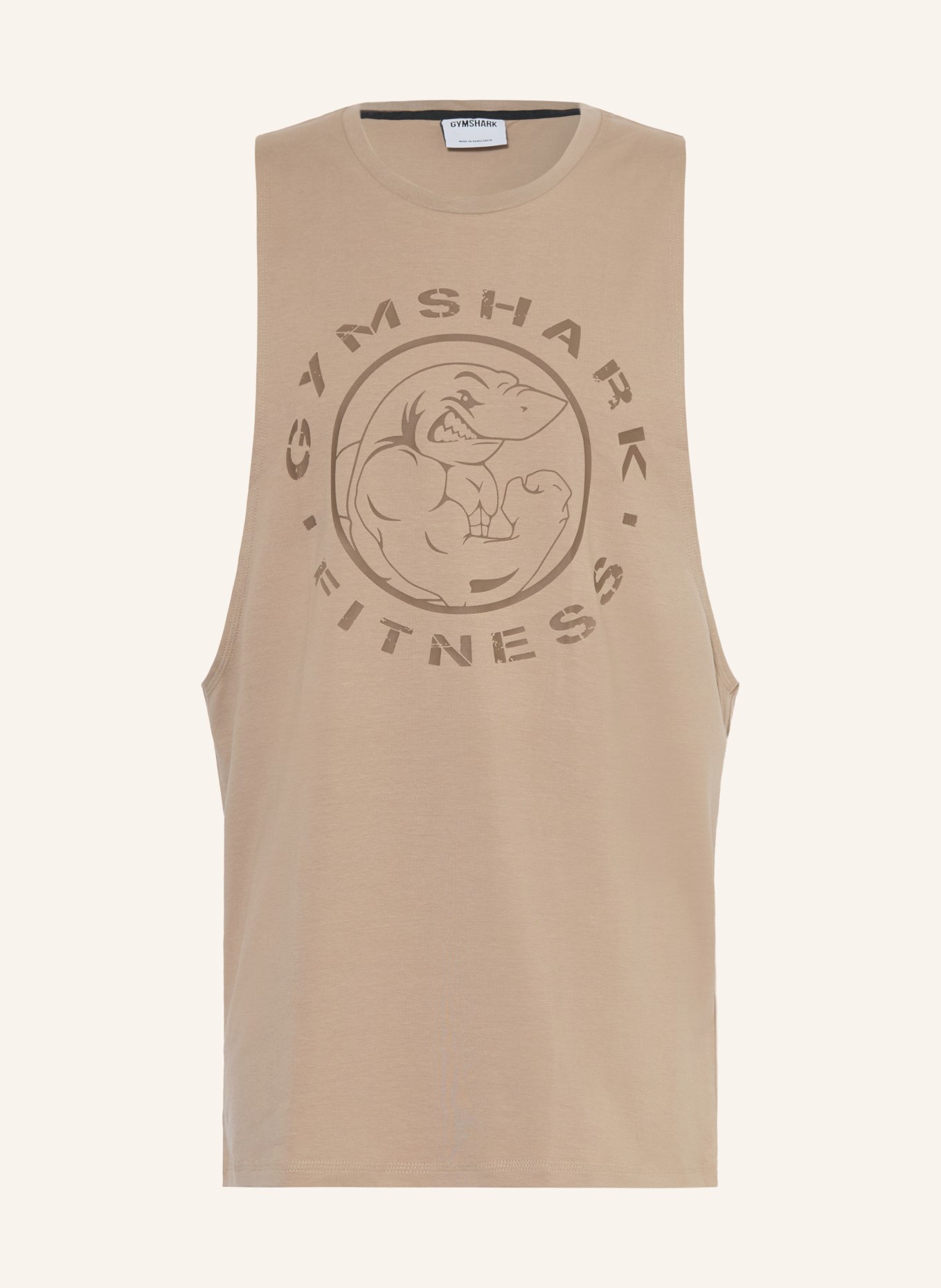 GYMSHARK Tanktop LEGACY: CAMEL / BRAUN