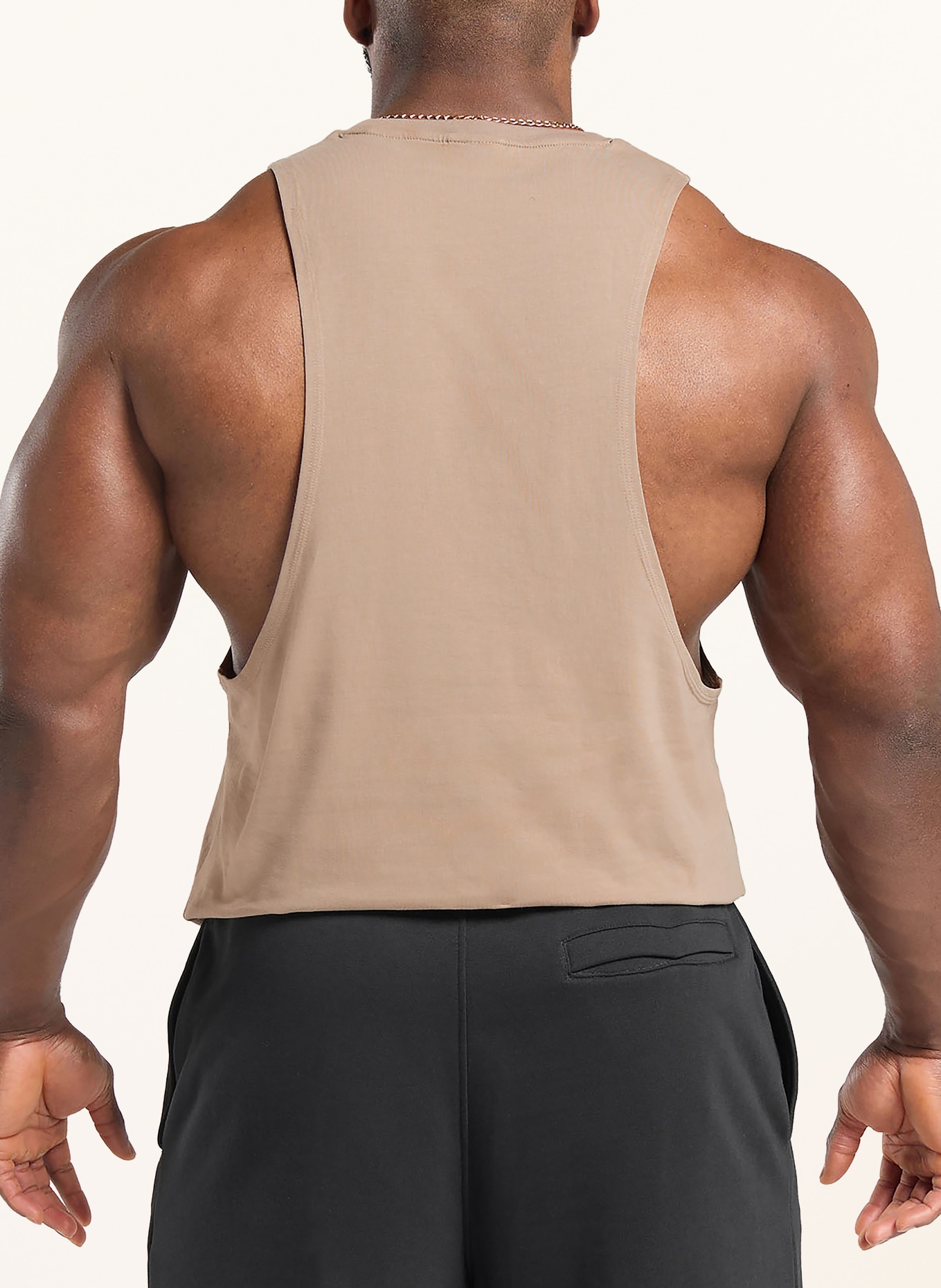 GYMSHARK Tanktop LEGACY: CAMEL / BRAUN