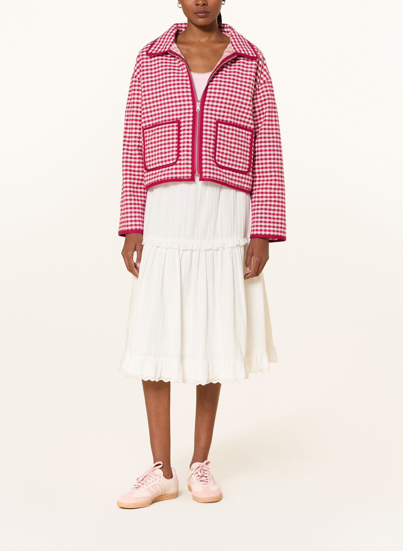 OH APRIL Jacke SOFIE zum Wenden: ROT / BRAUN / WEISS