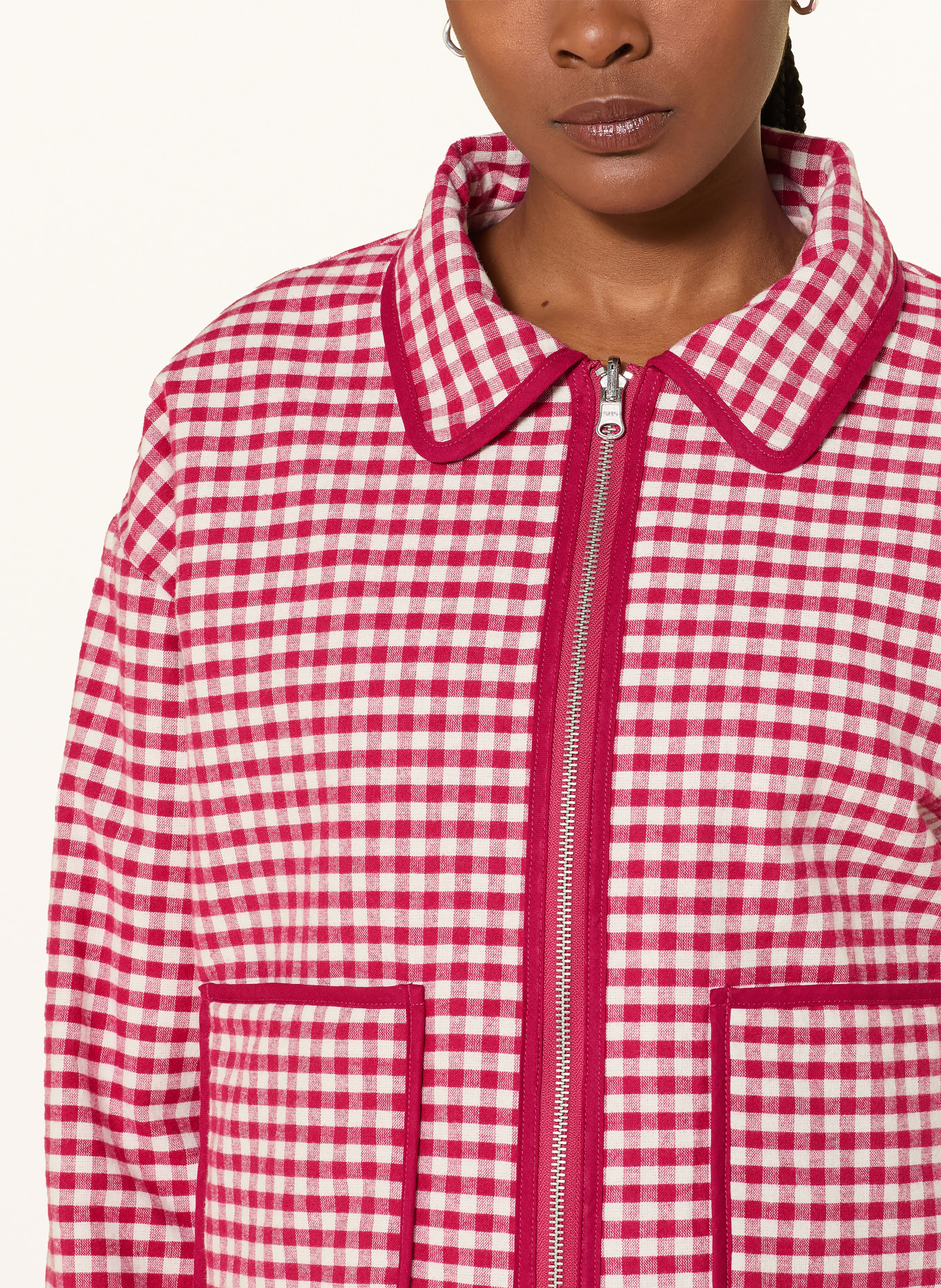 OH APRIL Jacke SOFIE zum Wenden: ROT / BRAUN / WEISS