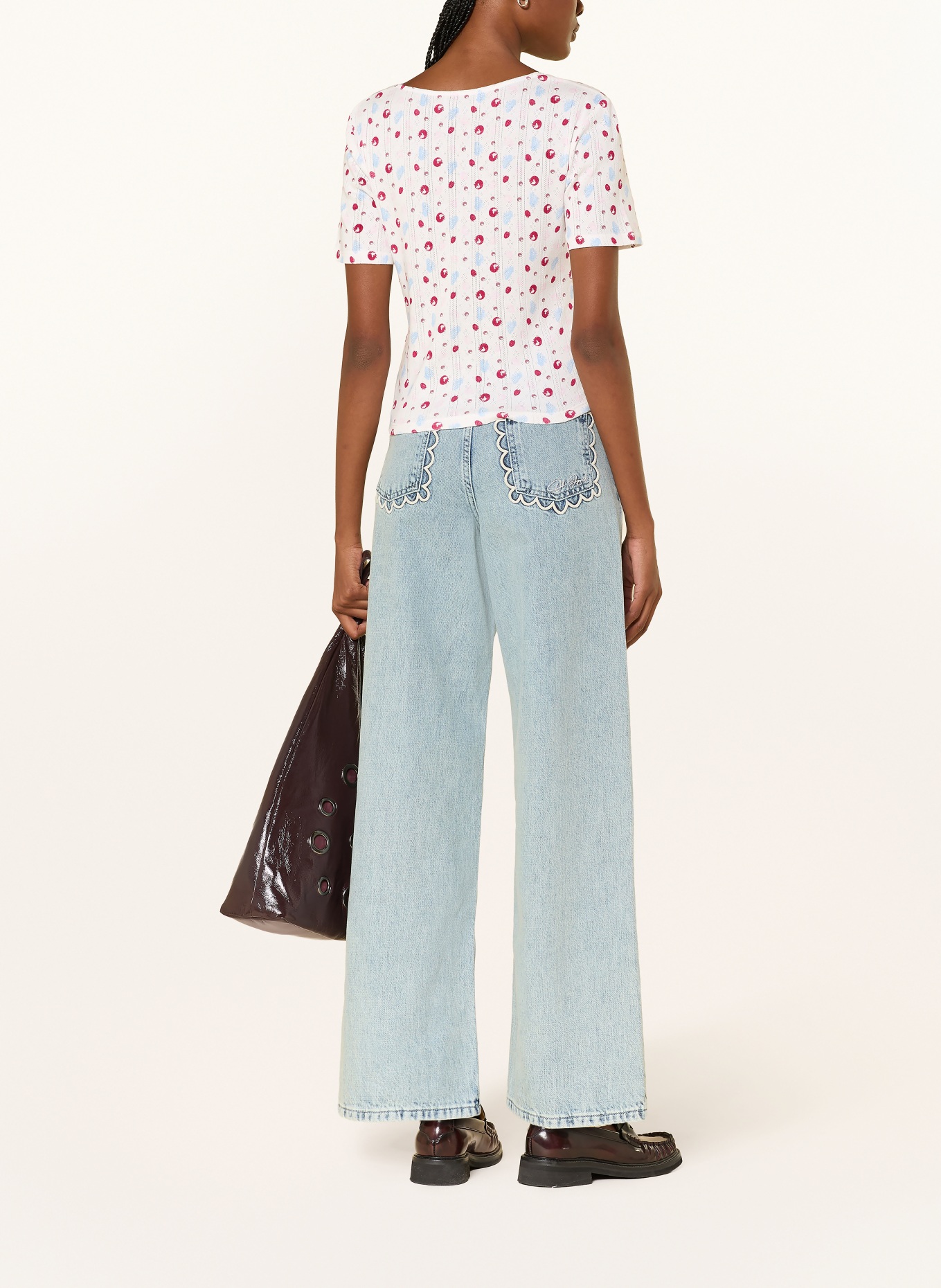 OH APRIL T-Shirt VIANNE: WEISS / ROT / BLAU