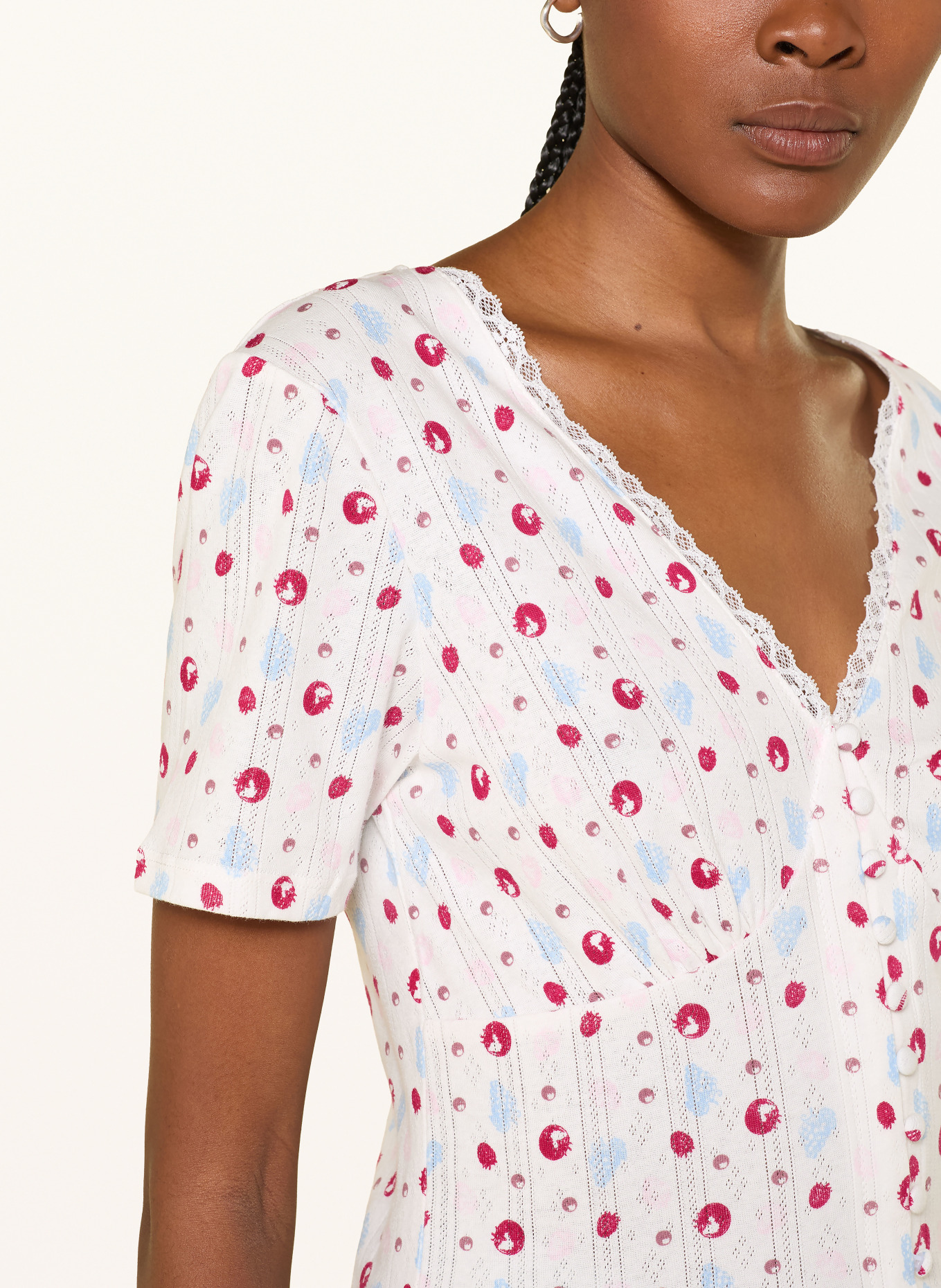 OH APRIL T-Shirt VIANNE: WEISS / ROT / BLAU