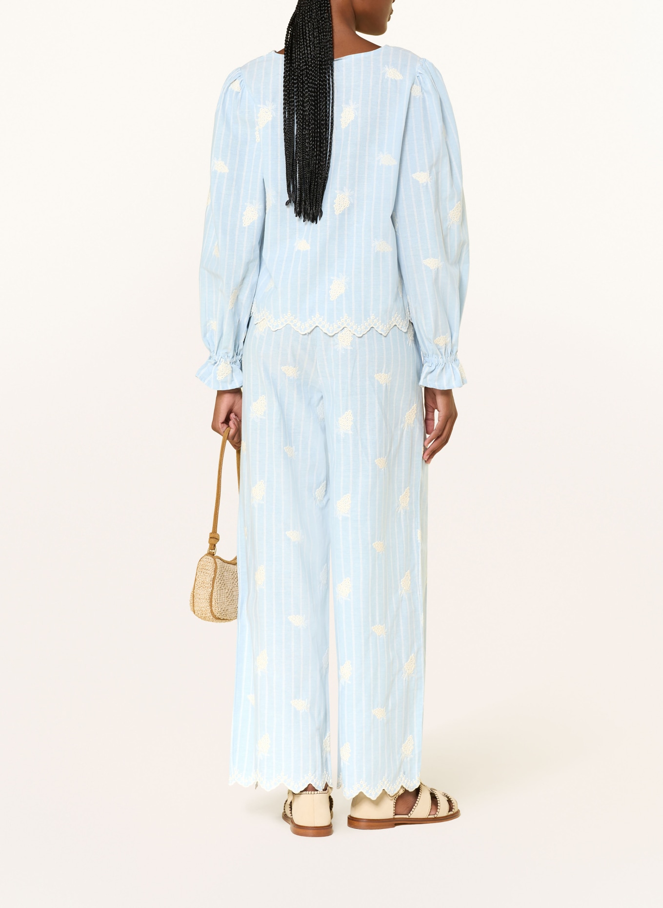 OH APRIL Hose LENI: HELLBLAU / WEISS