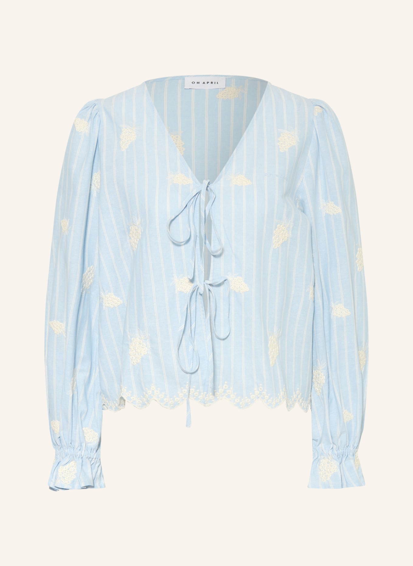 OH APRIL Blůza NINO: TMAVĚ MODRÁ / BÍLÁ