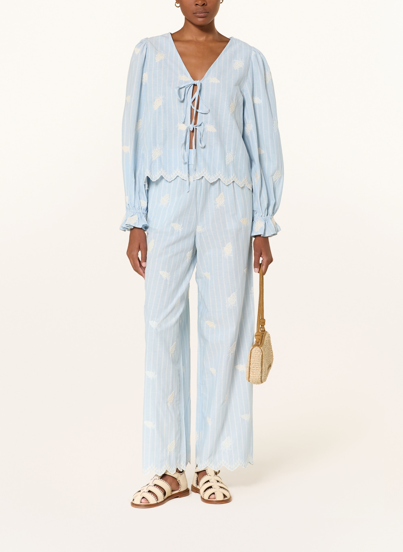 OH APRIL Blůza NINO: TMAVĚ MODRÁ / BÍLÁ