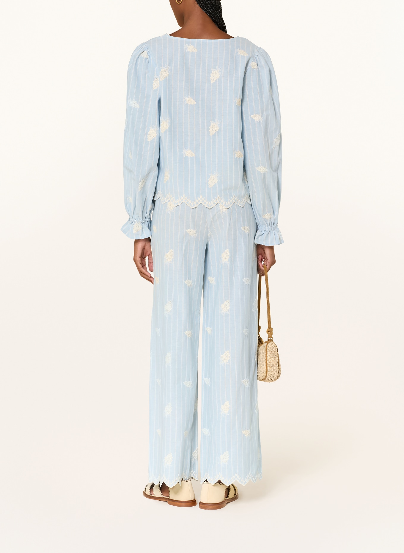 OH APRIL Blůza NINO: TMAVĚ MODRÁ / BÍLÁ