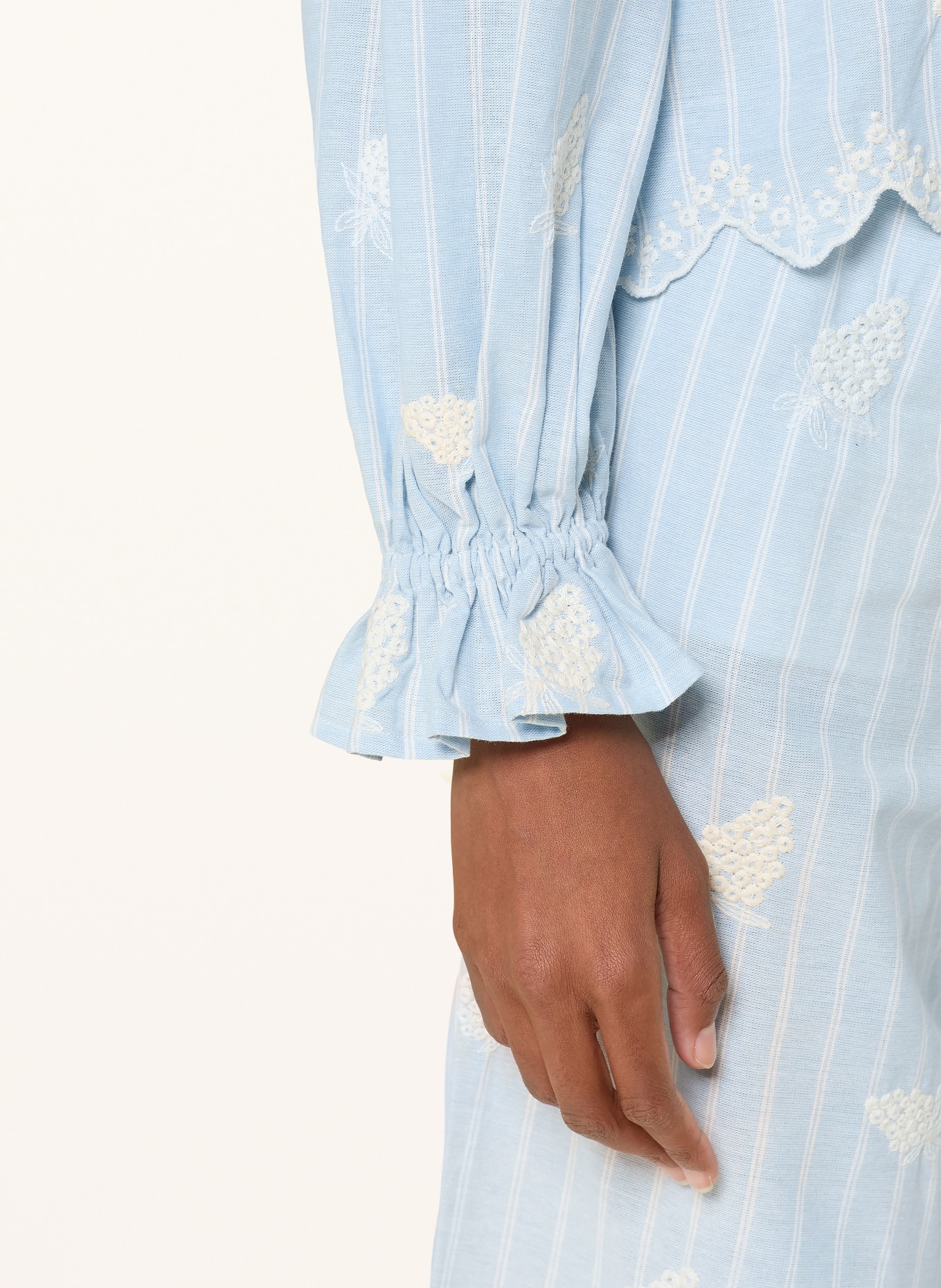 OH APRIL Blůza NINO: TMAVĚ MODRÁ / BÍLÁ