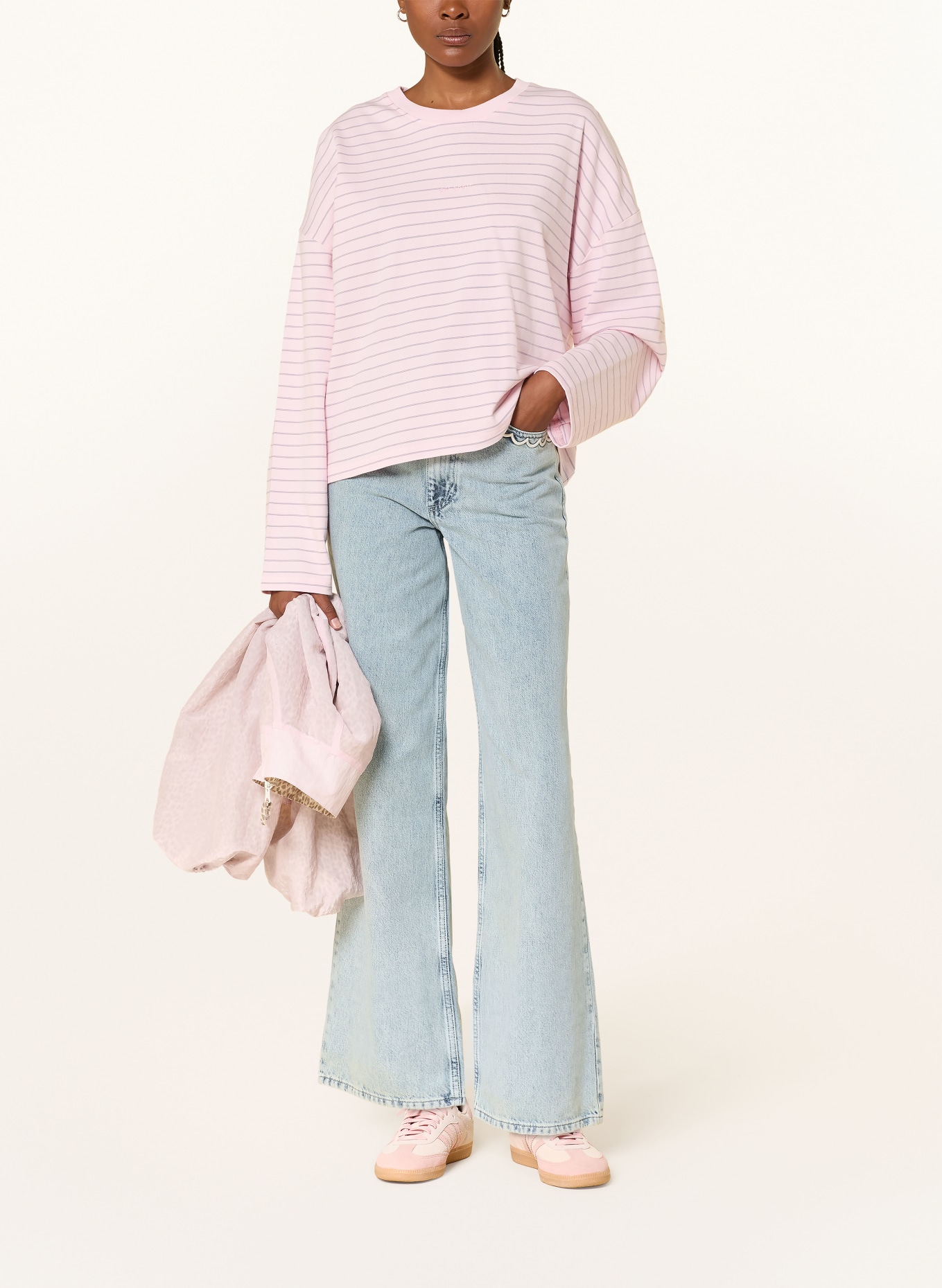 OH APRIL Longsleeve HOT GIRLS: ROSA / GRAU