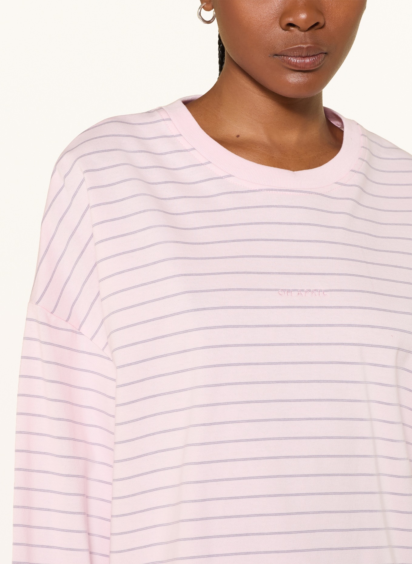 OH APRIL Longsleeve HOT GIRLS: ROSA / GRAU