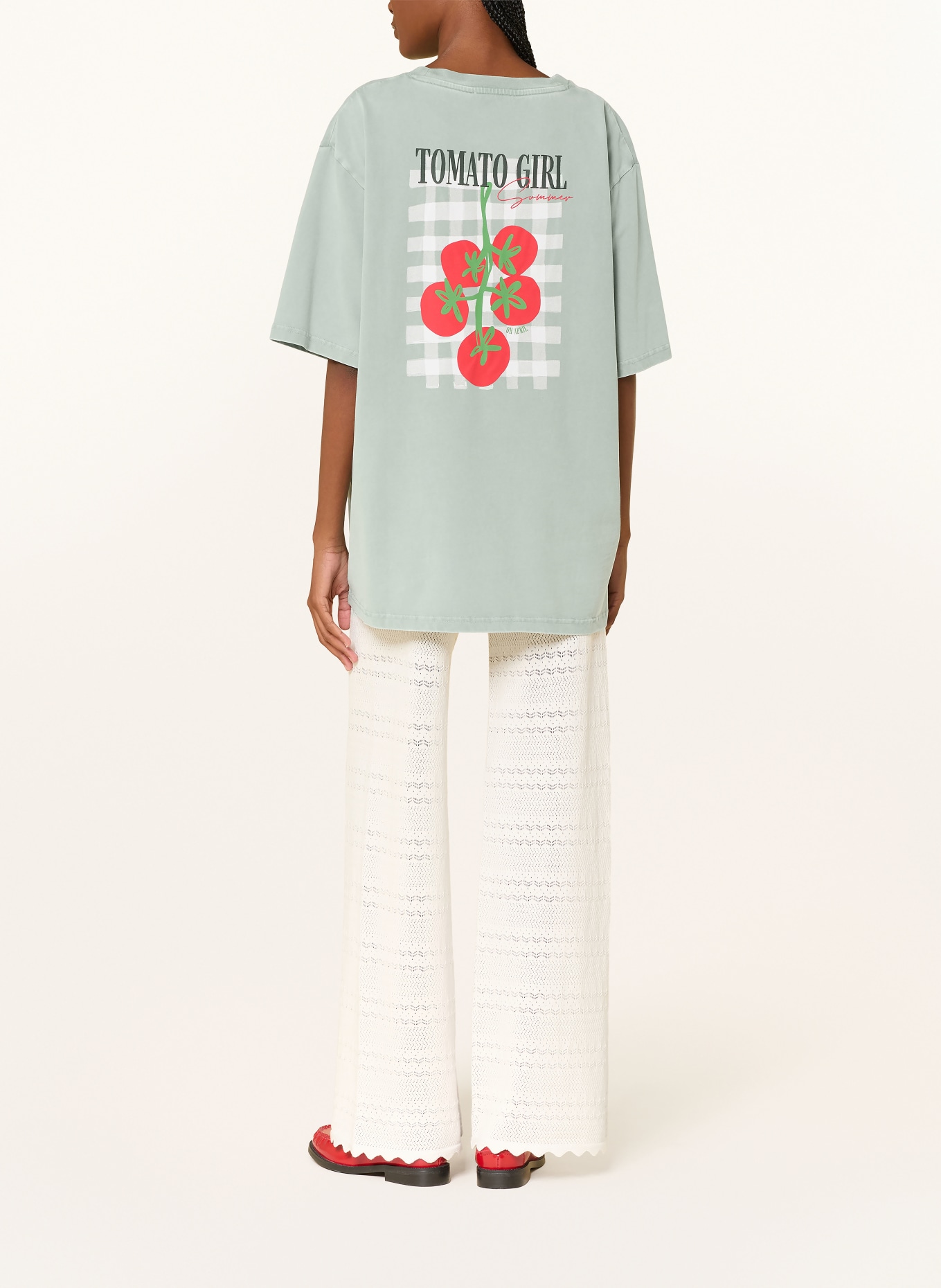 OH APRIL T-Shirt TOMATO GIRL: HELLGRÜN / ROT / GRÜN