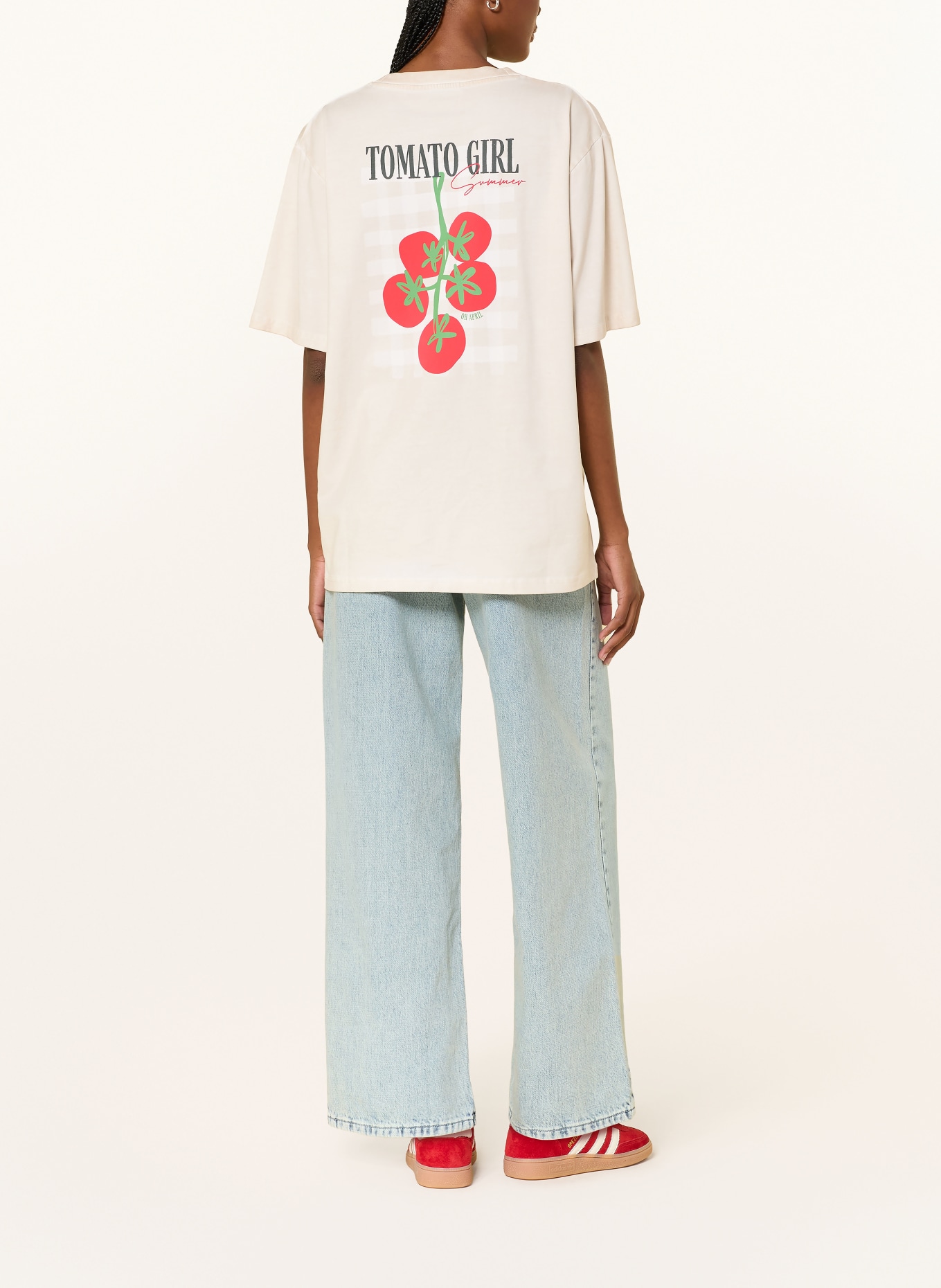OH APRIL T-Shirt TOMATO GIRL: CREME / ROT / GRÜN