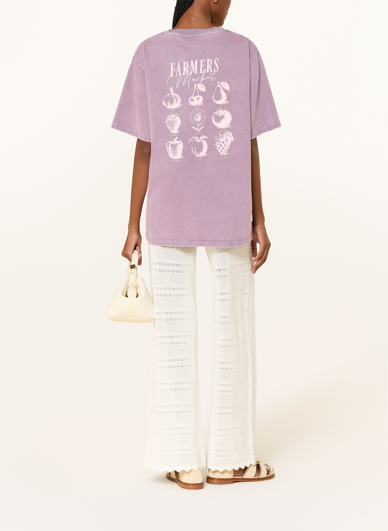 OH APRIL T-shirt FARMERS MARKET: LILAS / LILAS CLAIR / BLANC