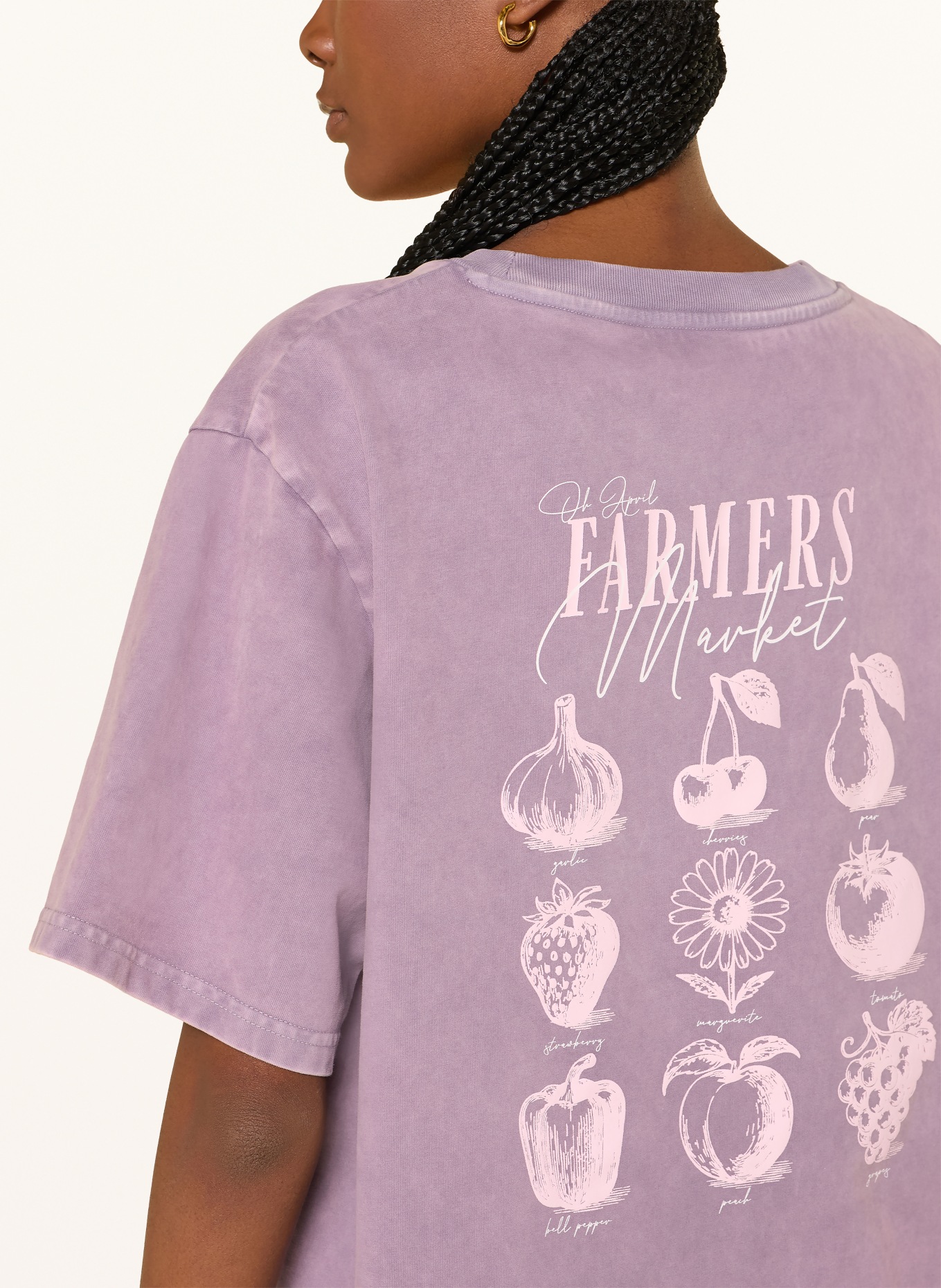 OH APRIL T-shirt FARMERS MARKET: LILAS / LILAS CLAIR / BLANC