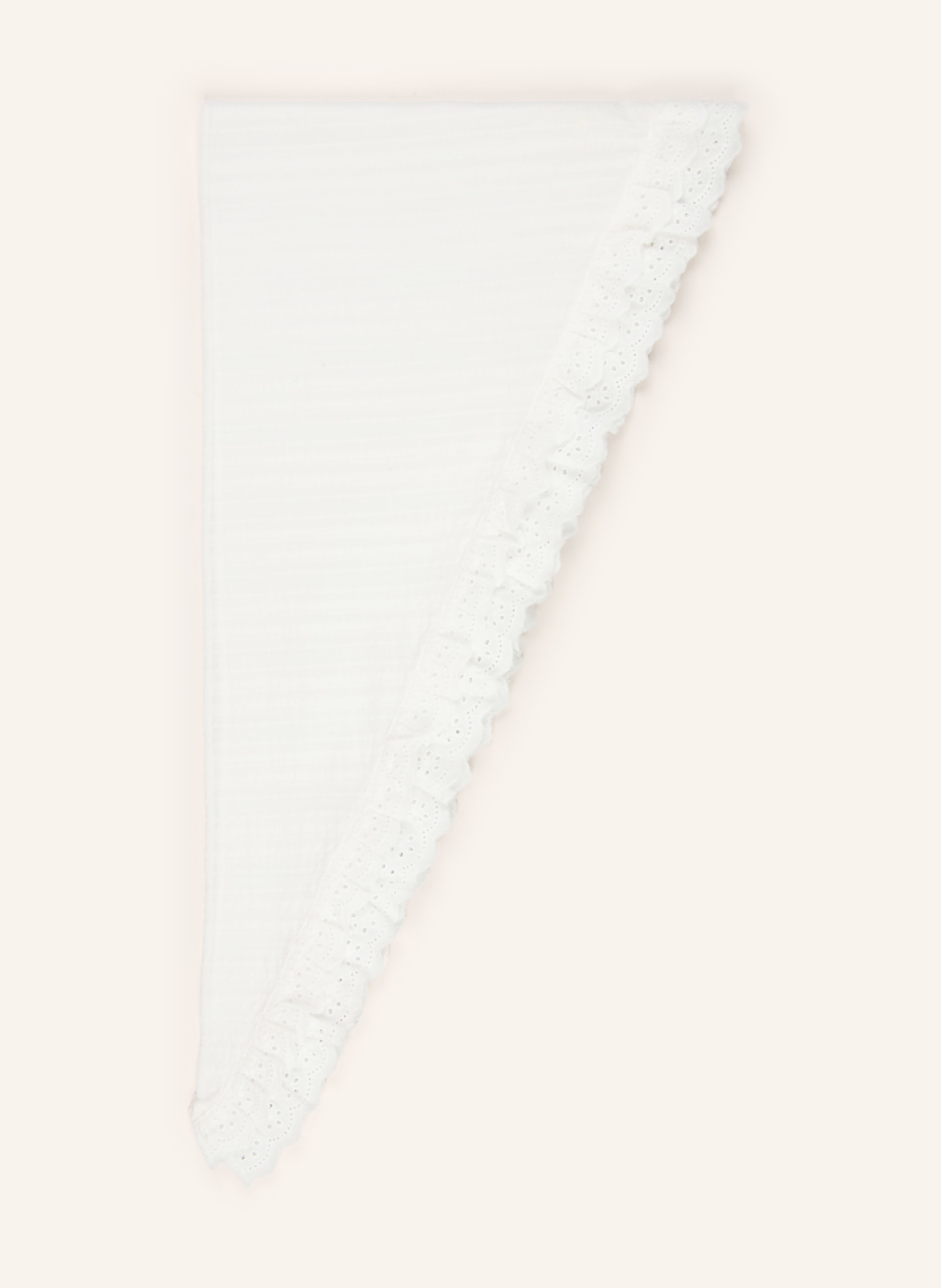 OH APRIL Dreieckstuch ELVIE mit Lochspitze: WEISS