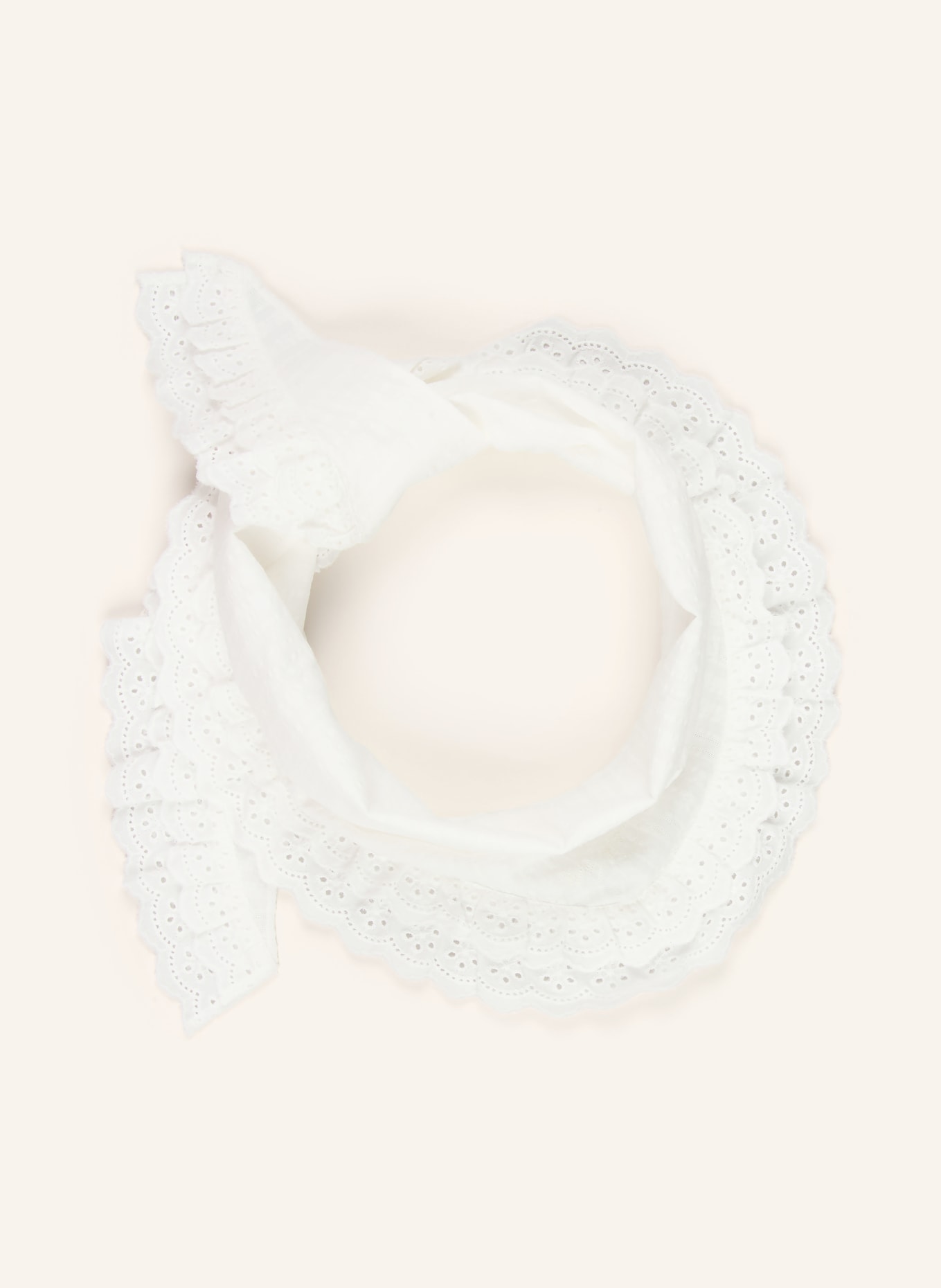 OH APRIL Dreieckstuch ELVIE mit Lochspitze: WEISS