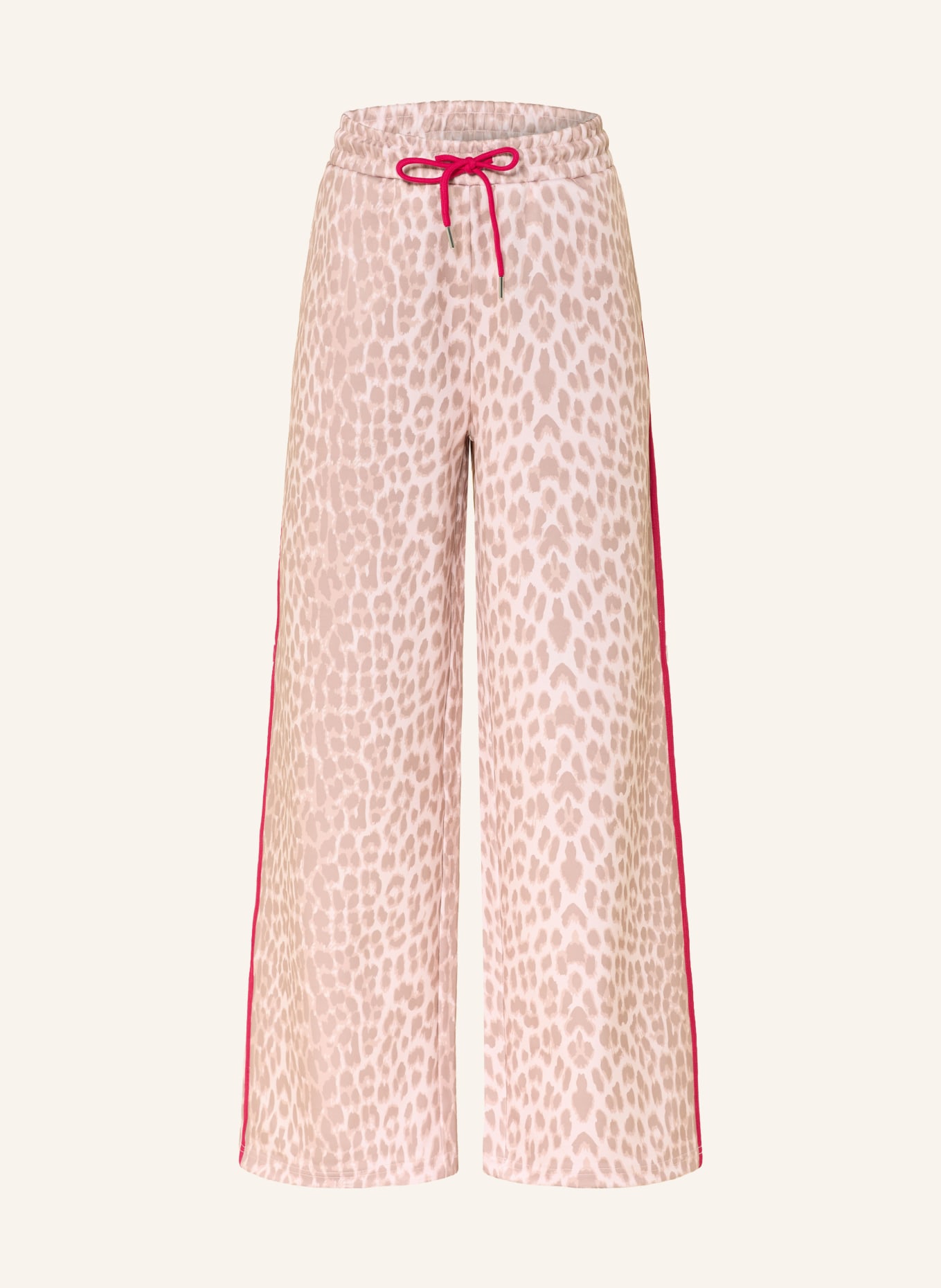 OH APRIL Pantalon de survêtement KAEL à bandes galon: ROSE CLAIR / MARRON CLAIR / MARRON