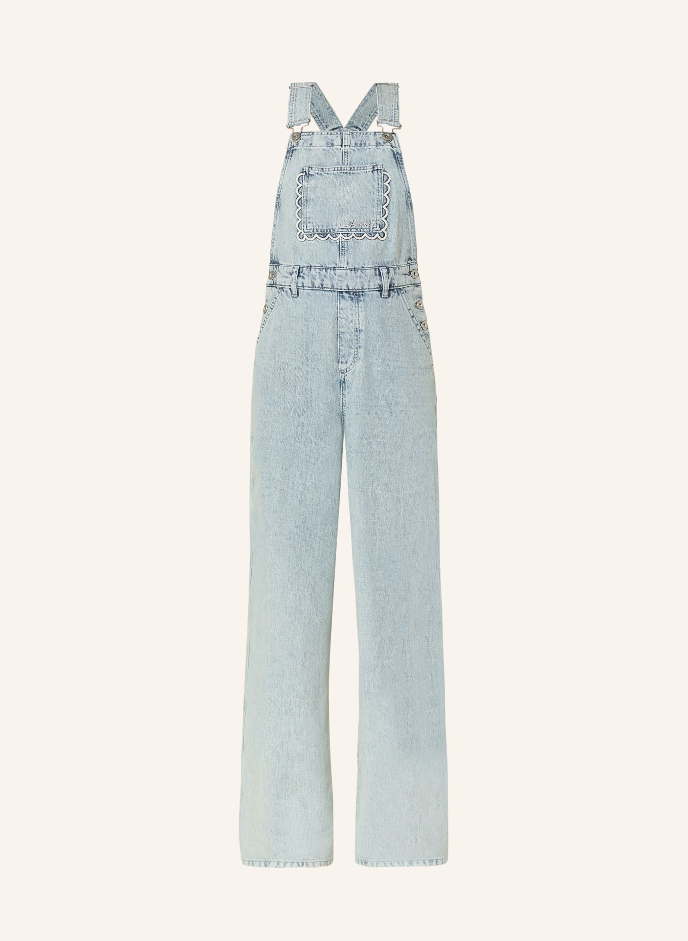 OH APRIL Jeans-Latzhose SOLEI: HELLBLAU