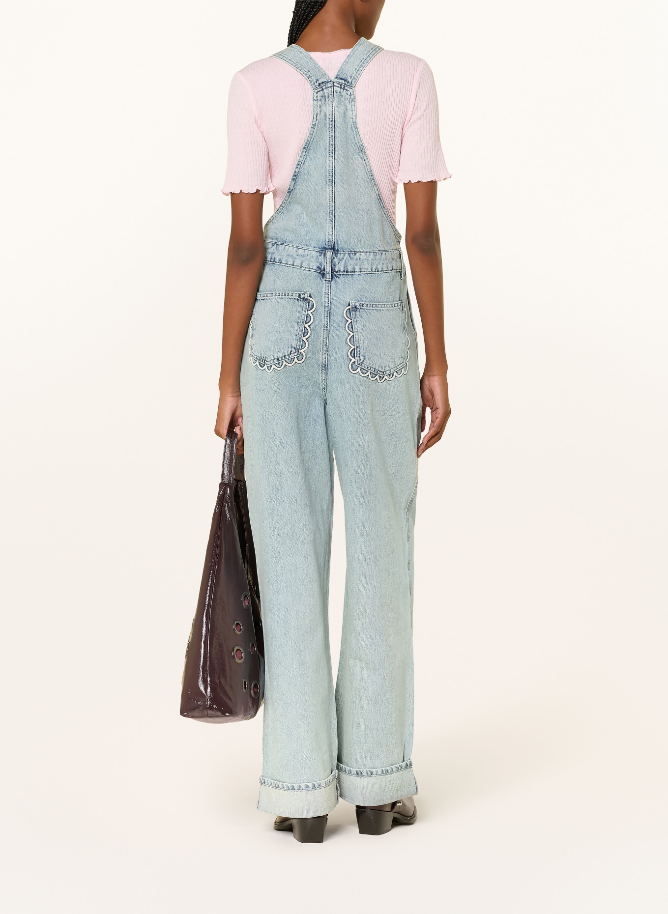 OH APRIL Jeans-Latzhose SOLEI: HELLBLAU