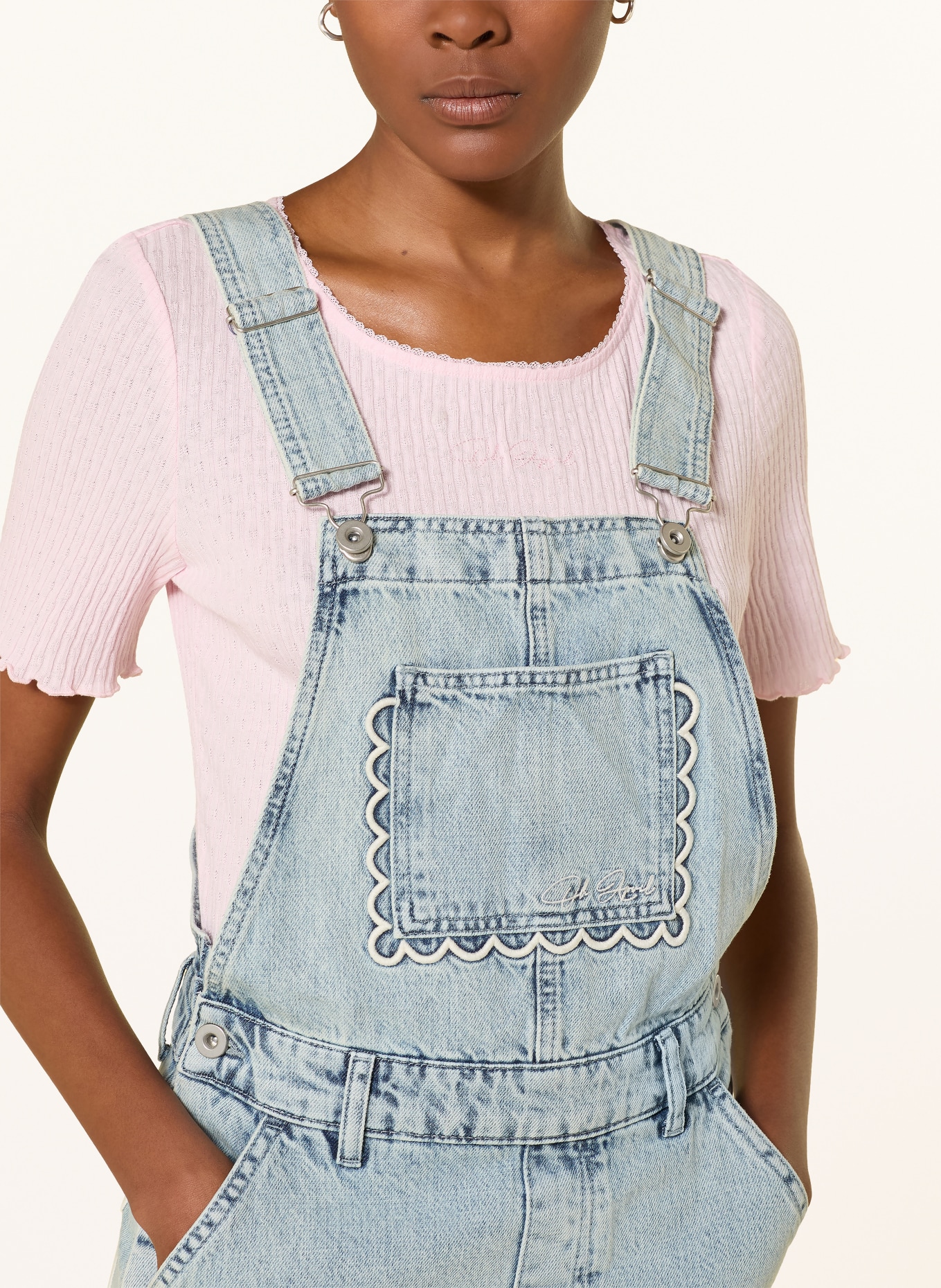 OH APRIL Jeans-Latzhose SOLEI: HELLBLAU