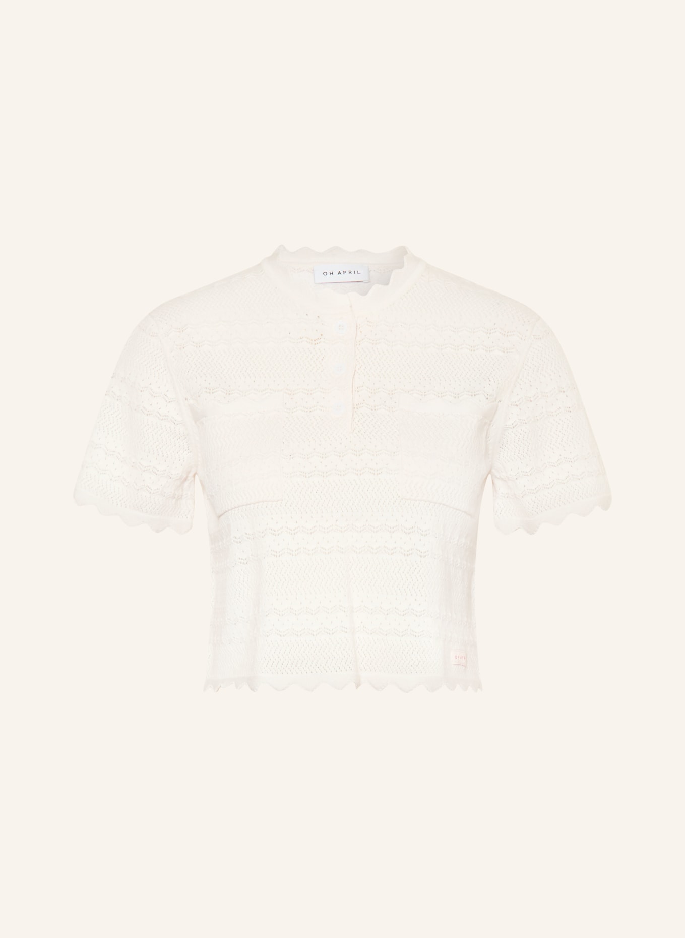 OH APRIL Polo en maille SERIN: BLANC
