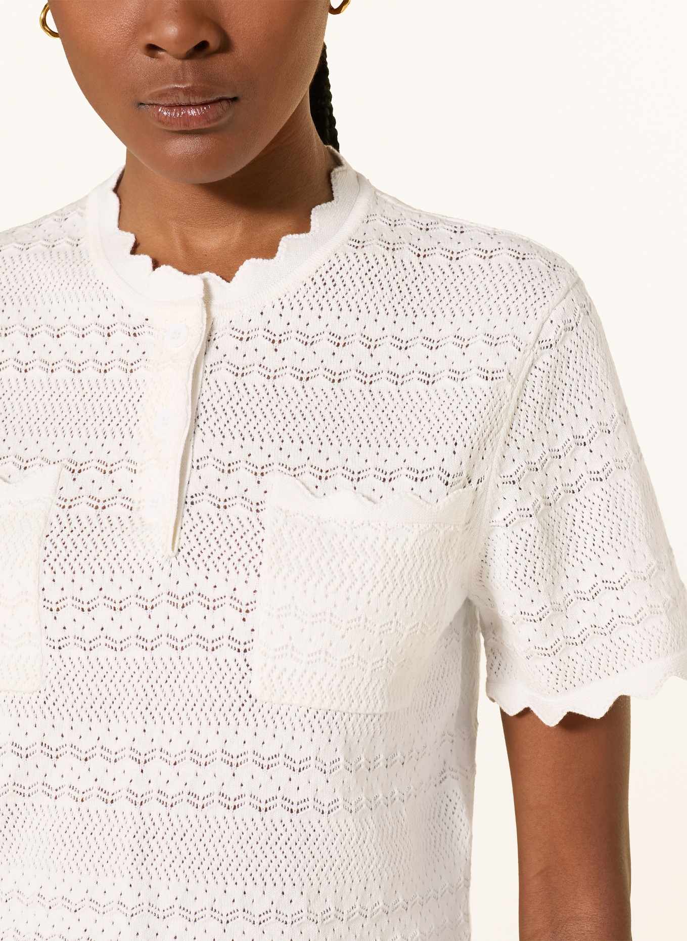 OH APRIL Polo en maille SERIN: BLANC