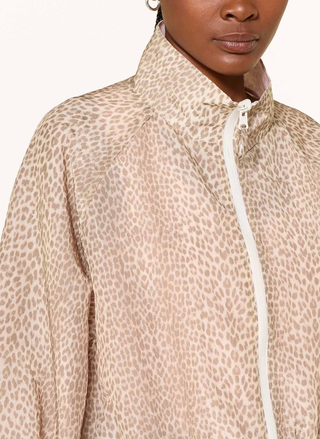 OH APRIL Obratná bunda MAREN: RŮŽOVÁ / SVĚTLE HNĚDÁ / HNĚDÁ