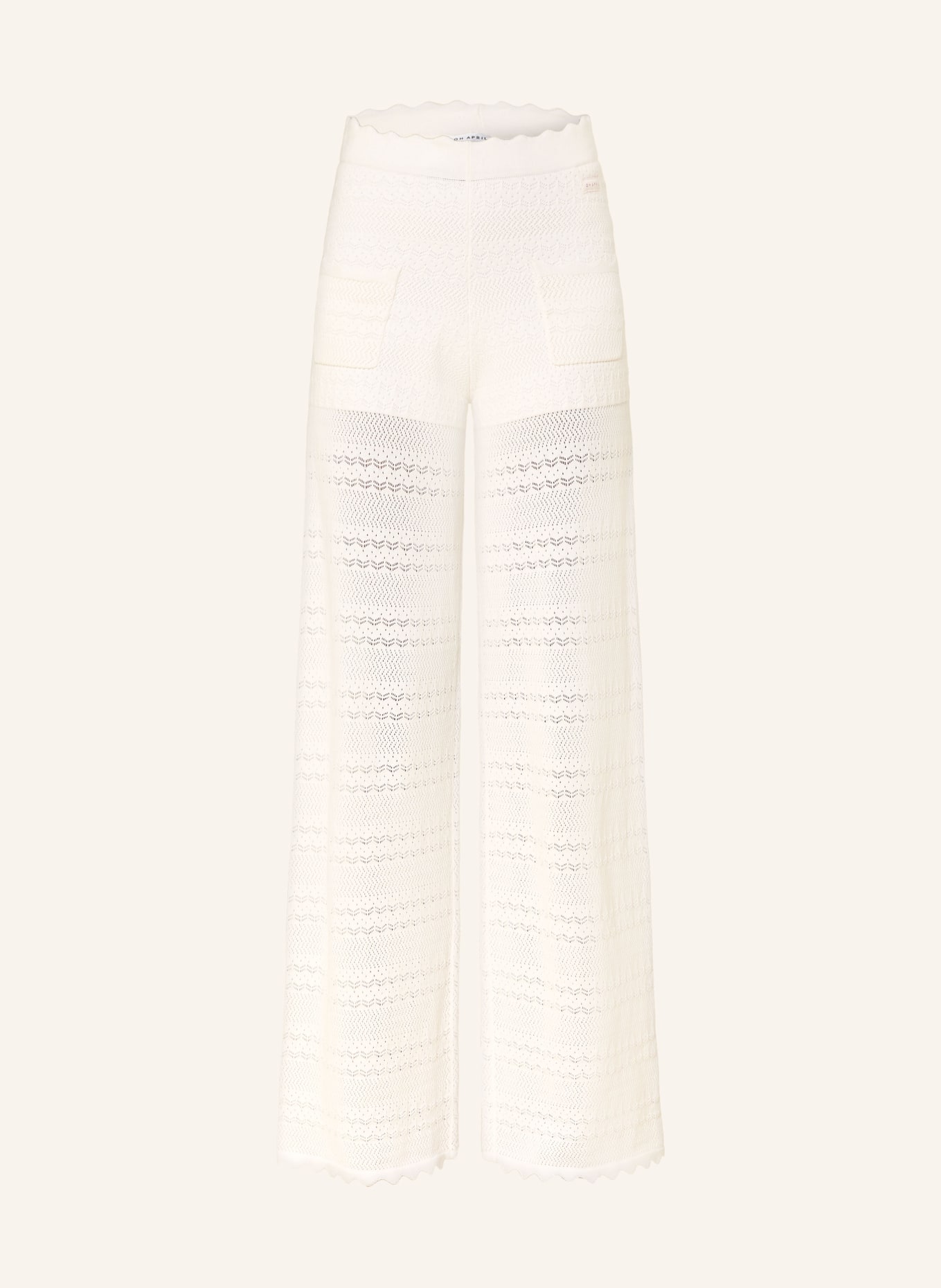 OH APRIL Strickhose AUREA: WEISS