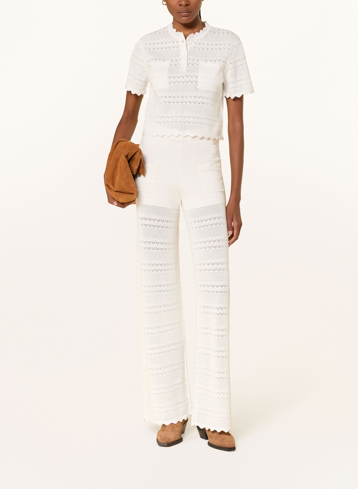 OH APRIL Strickhose AUREA: WEISS