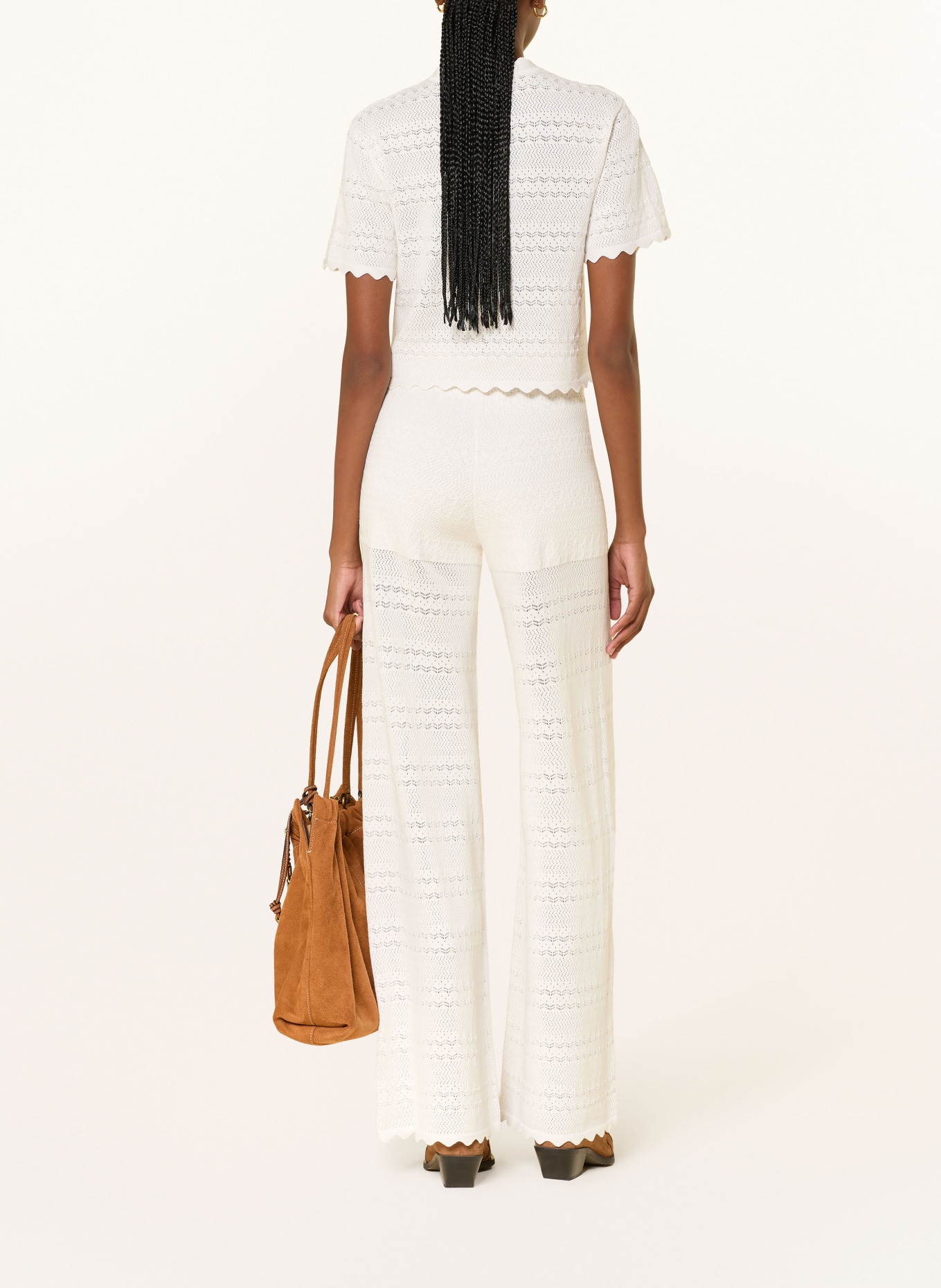 OH APRIL Strickhose AUREA: WEISS