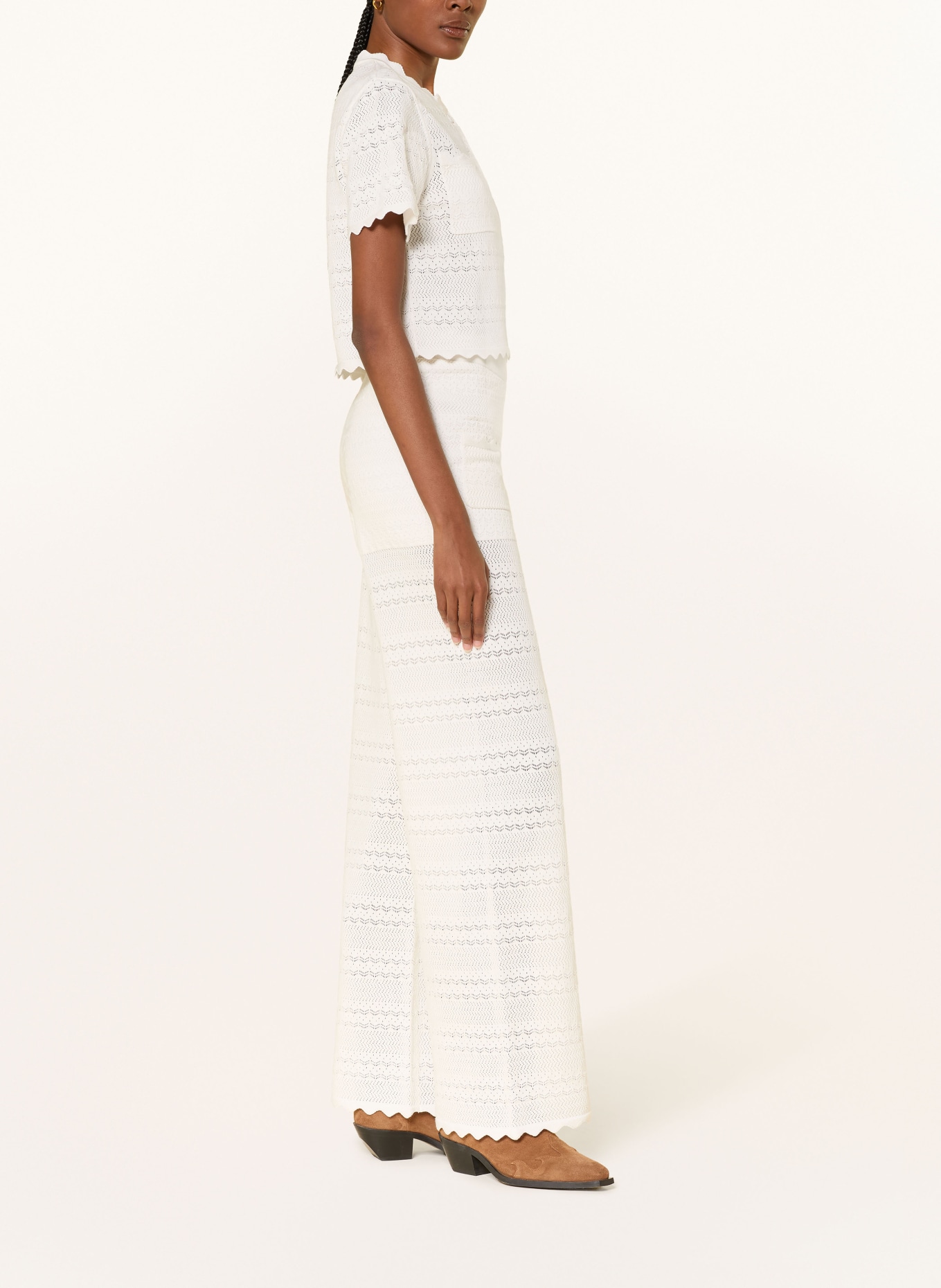 OH APRIL Strickhose AUREA: WEISS