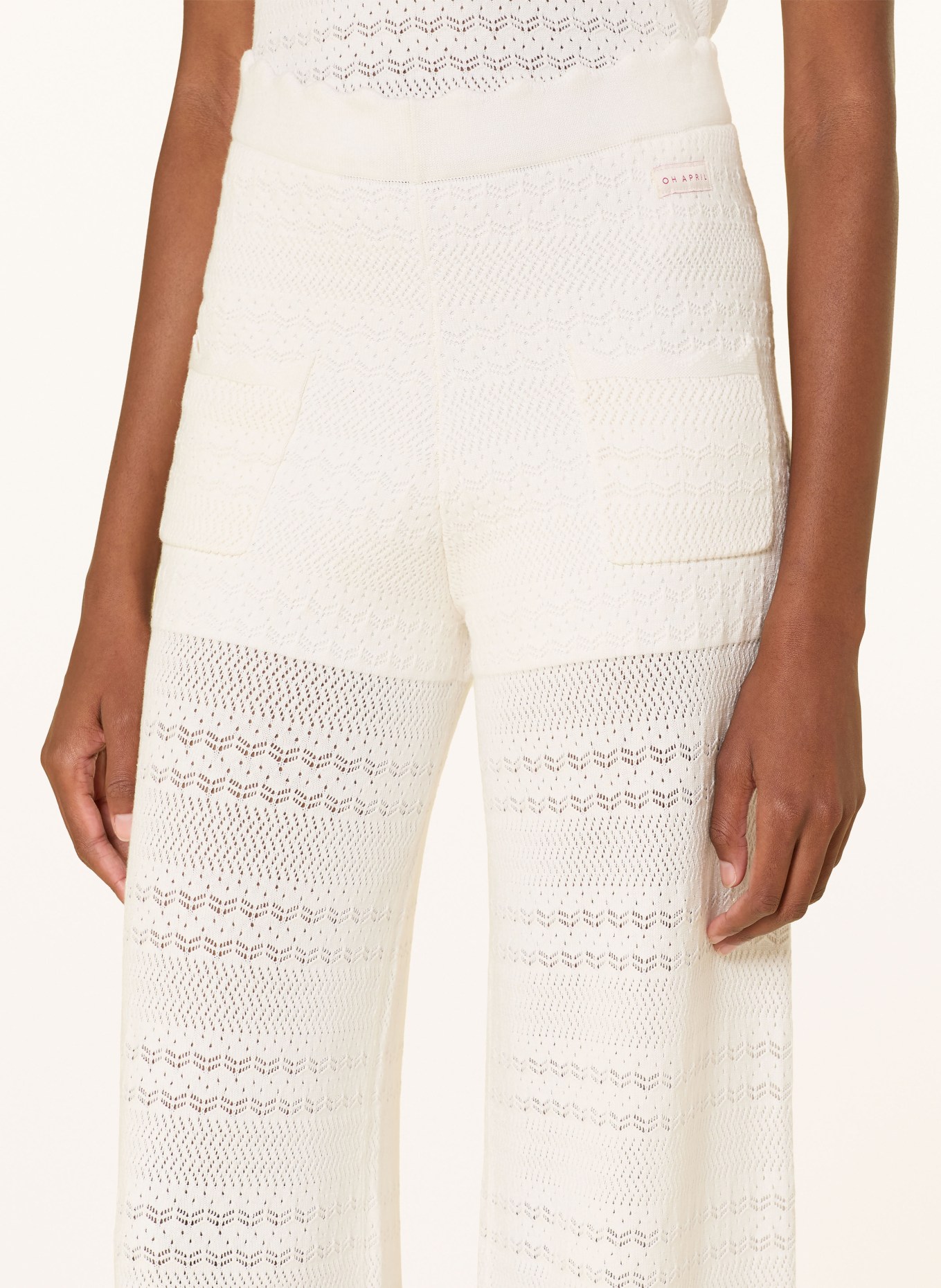 OH APRIL Strickhose AUREA: WEISS