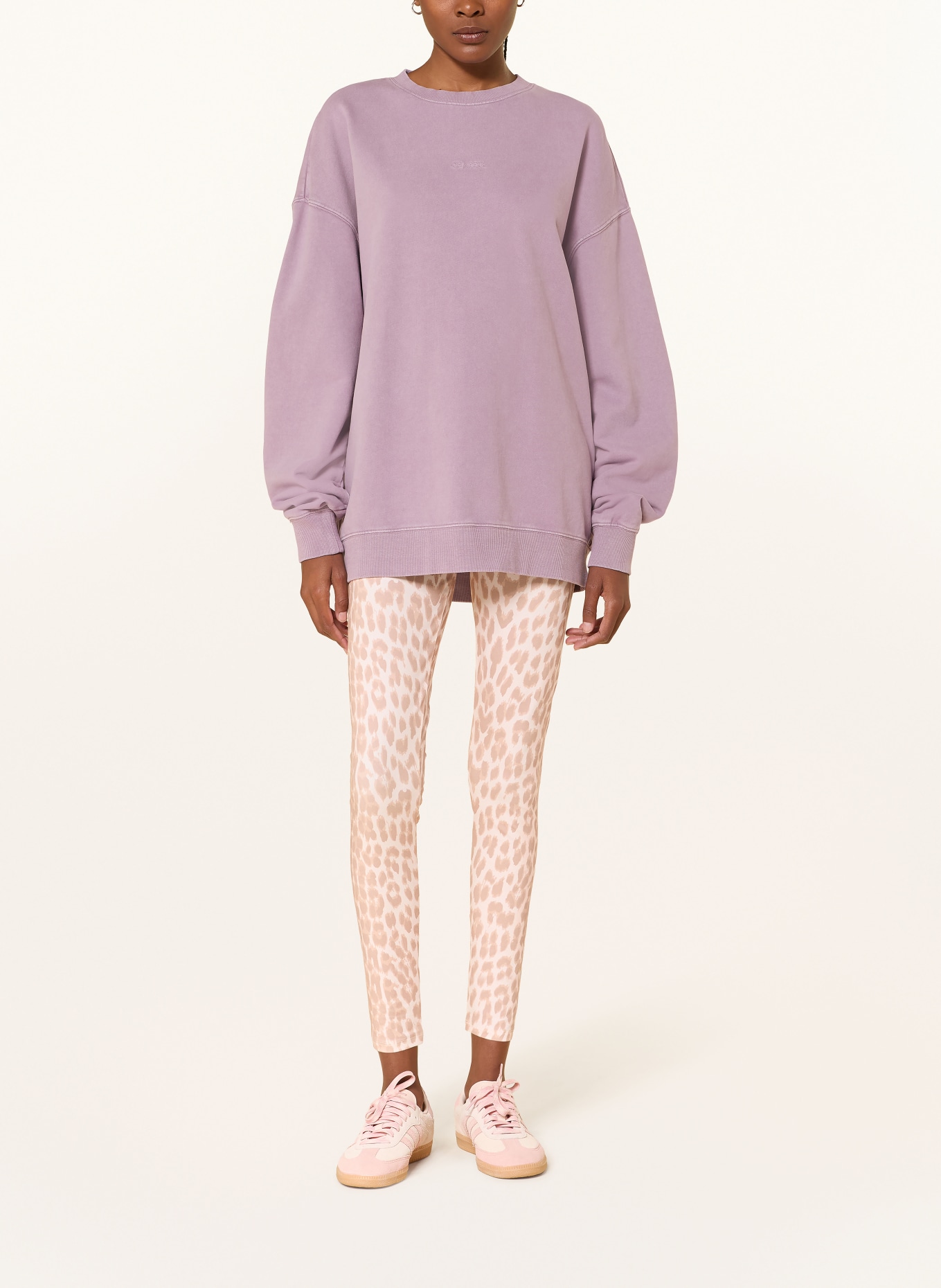 OH APRIL Bluza oversize FARMERS MARKET: LILA / JASNOFIOLETOWY / BIAŁY