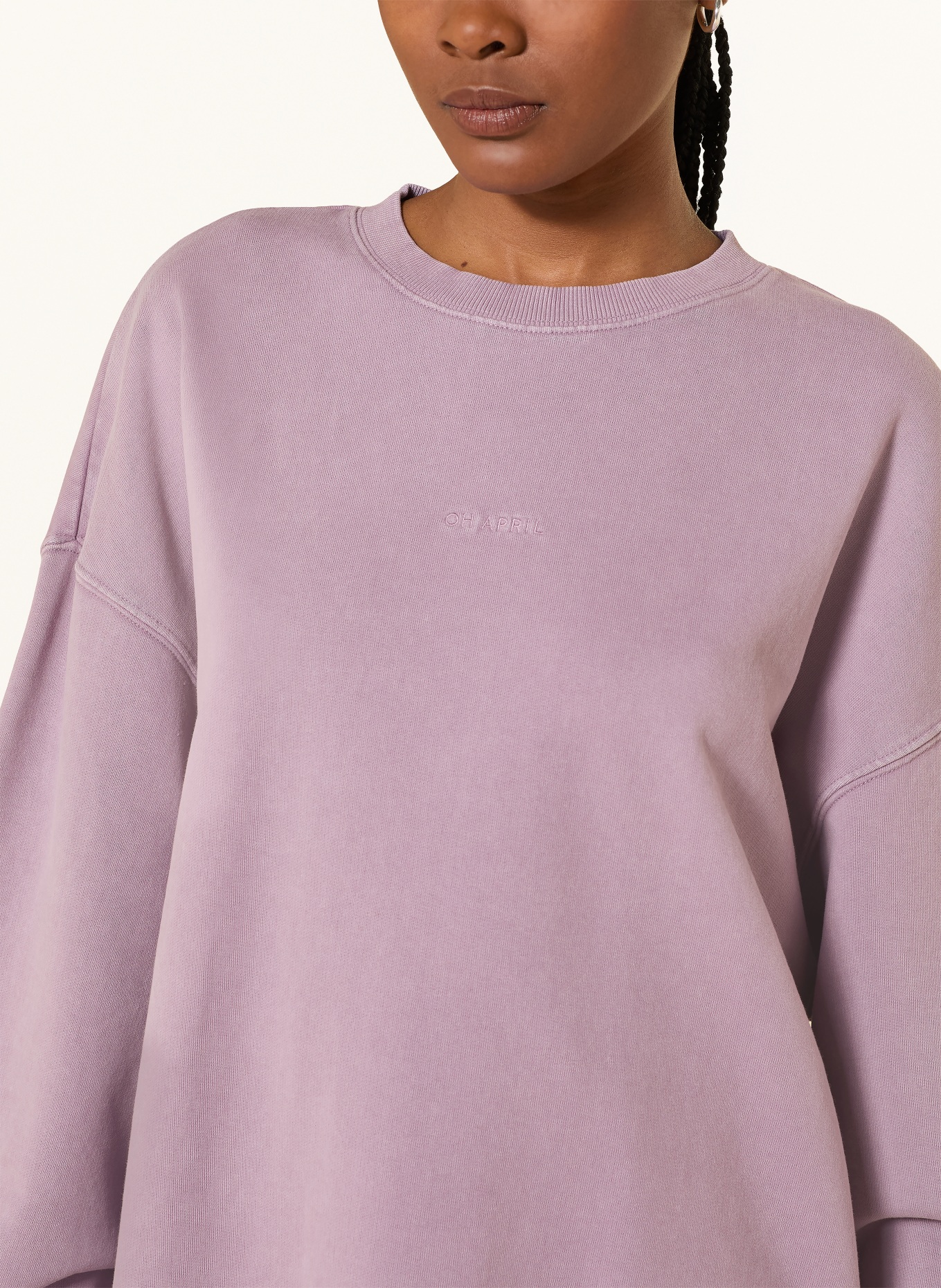 OH APRIL Bluza oversize FARMERS MARKET: LILA / JASNOFIOLETOWY / BIAŁY