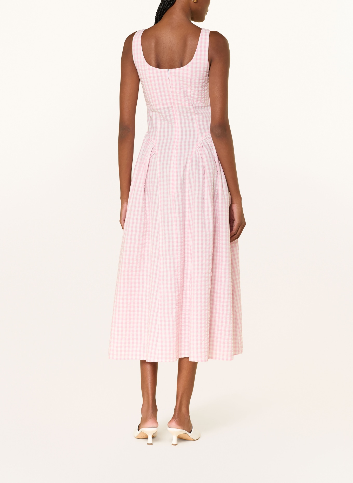 OH APRIL Šaty ARWEN: RŮŽOVÁ / BÍLÁ