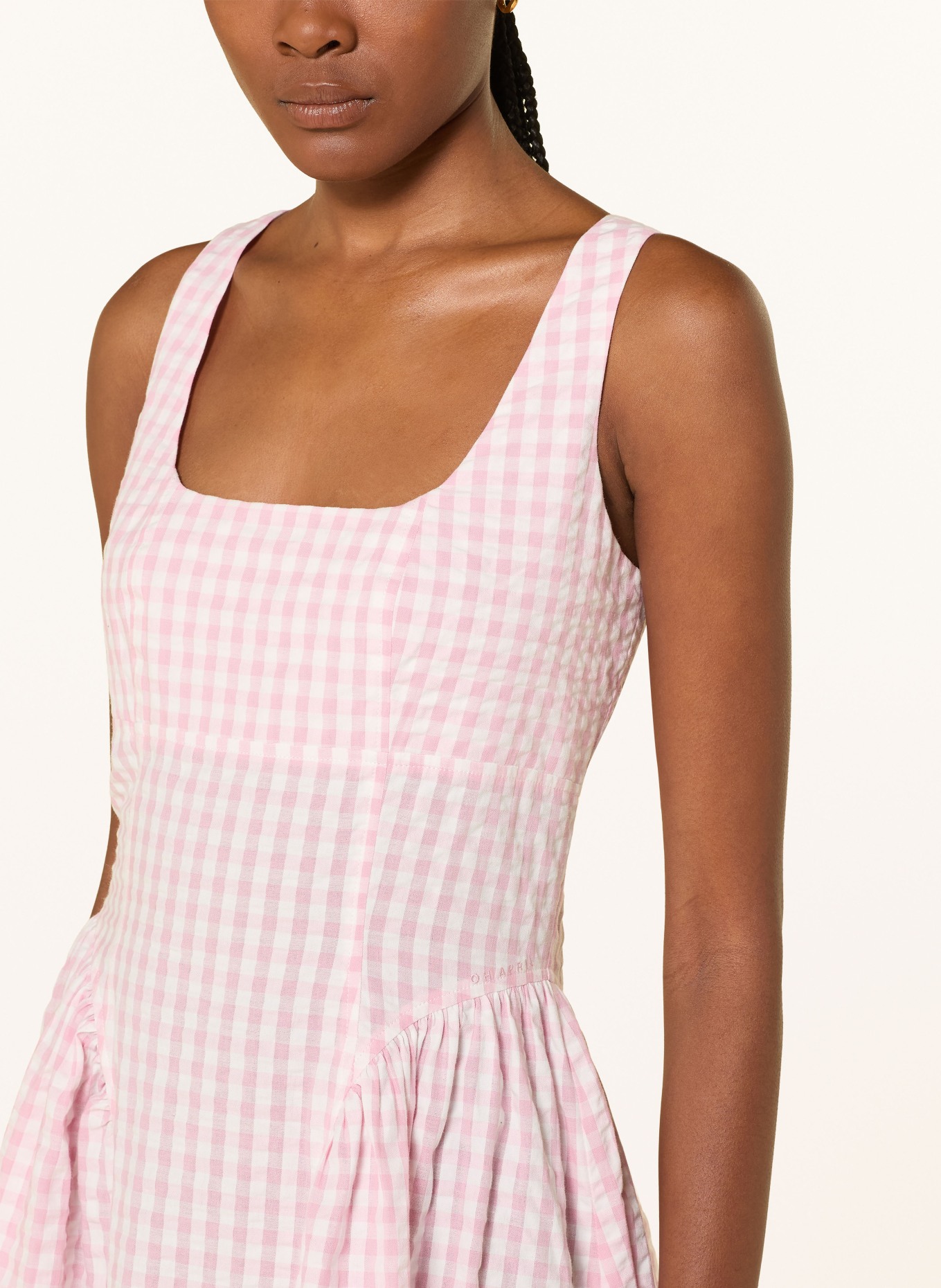 OH APRIL Šaty ARWEN: RŮŽOVÁ / BÍLÁ