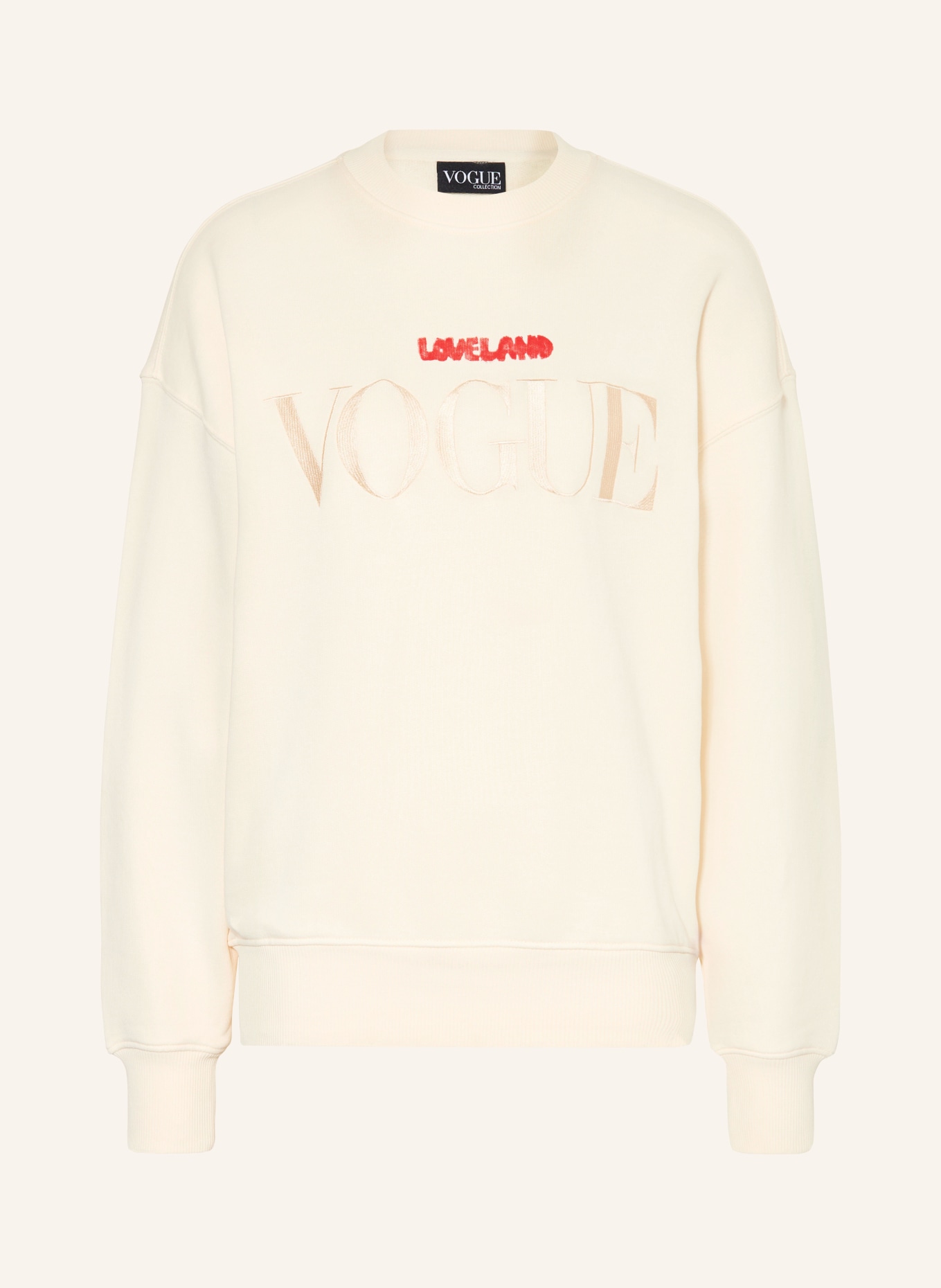 VOGUE COLLECTION Sweatshirt: CREAM / RED / BLUE
